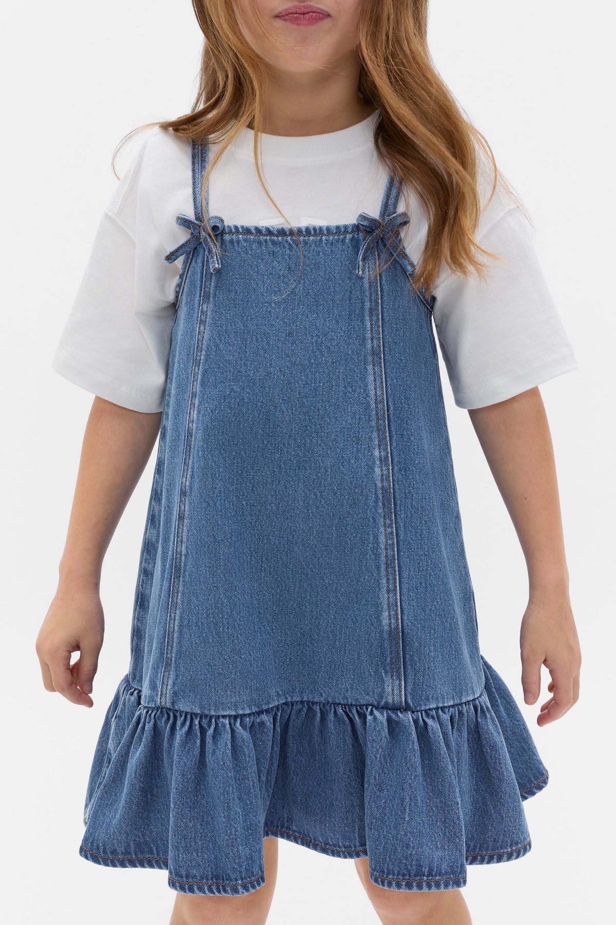 Drop Waist Denim Dress