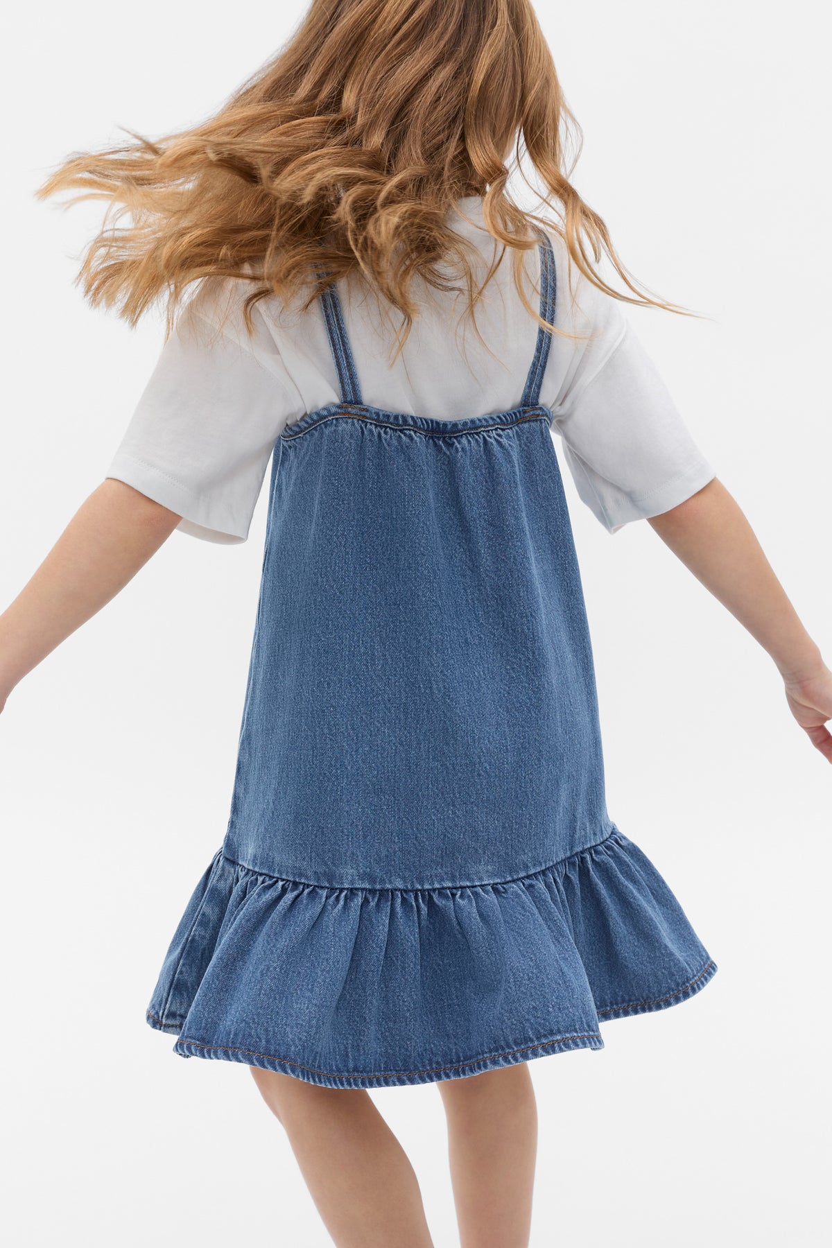 Drop Waist Denim Dress