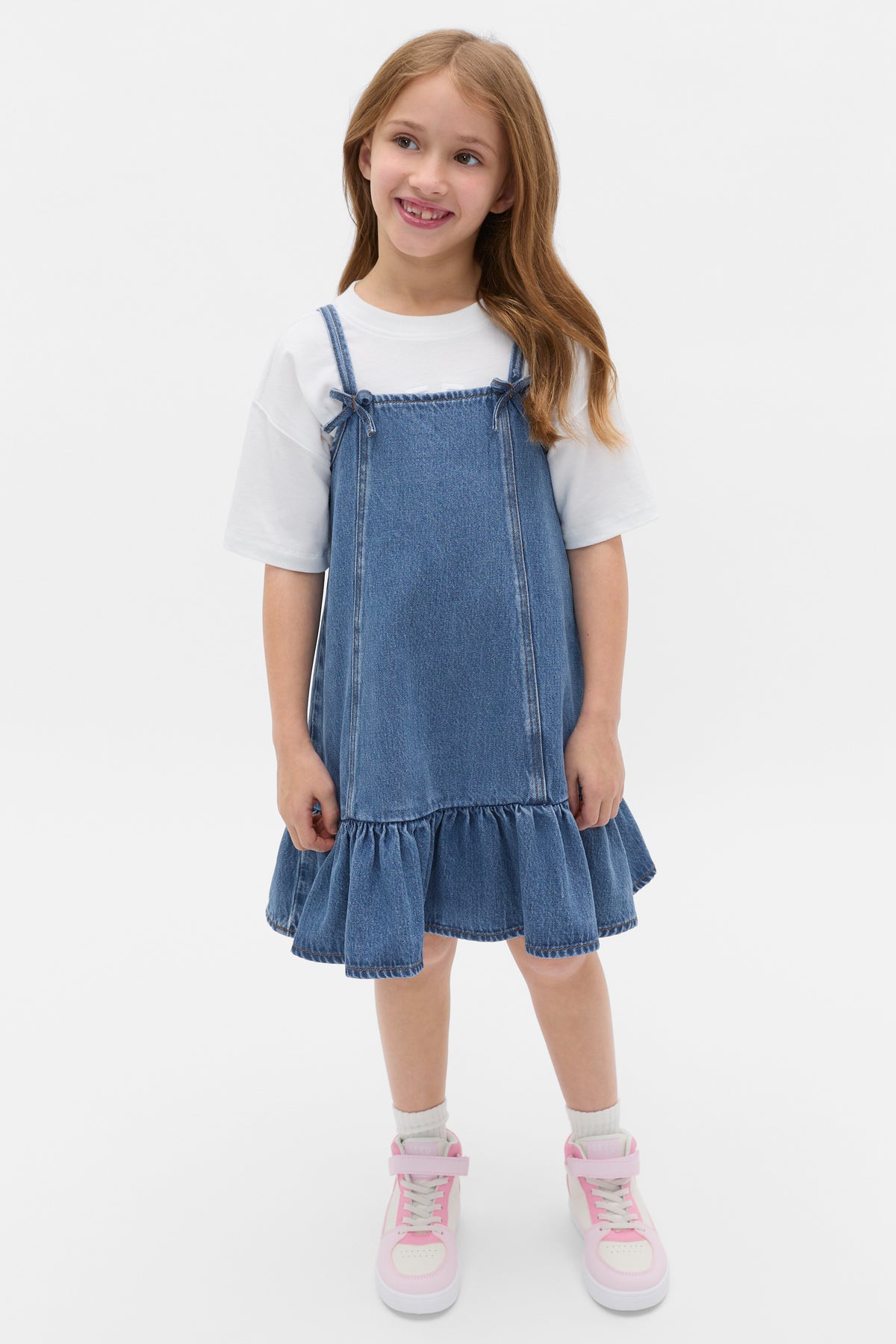 Drop Waist Denim Dress