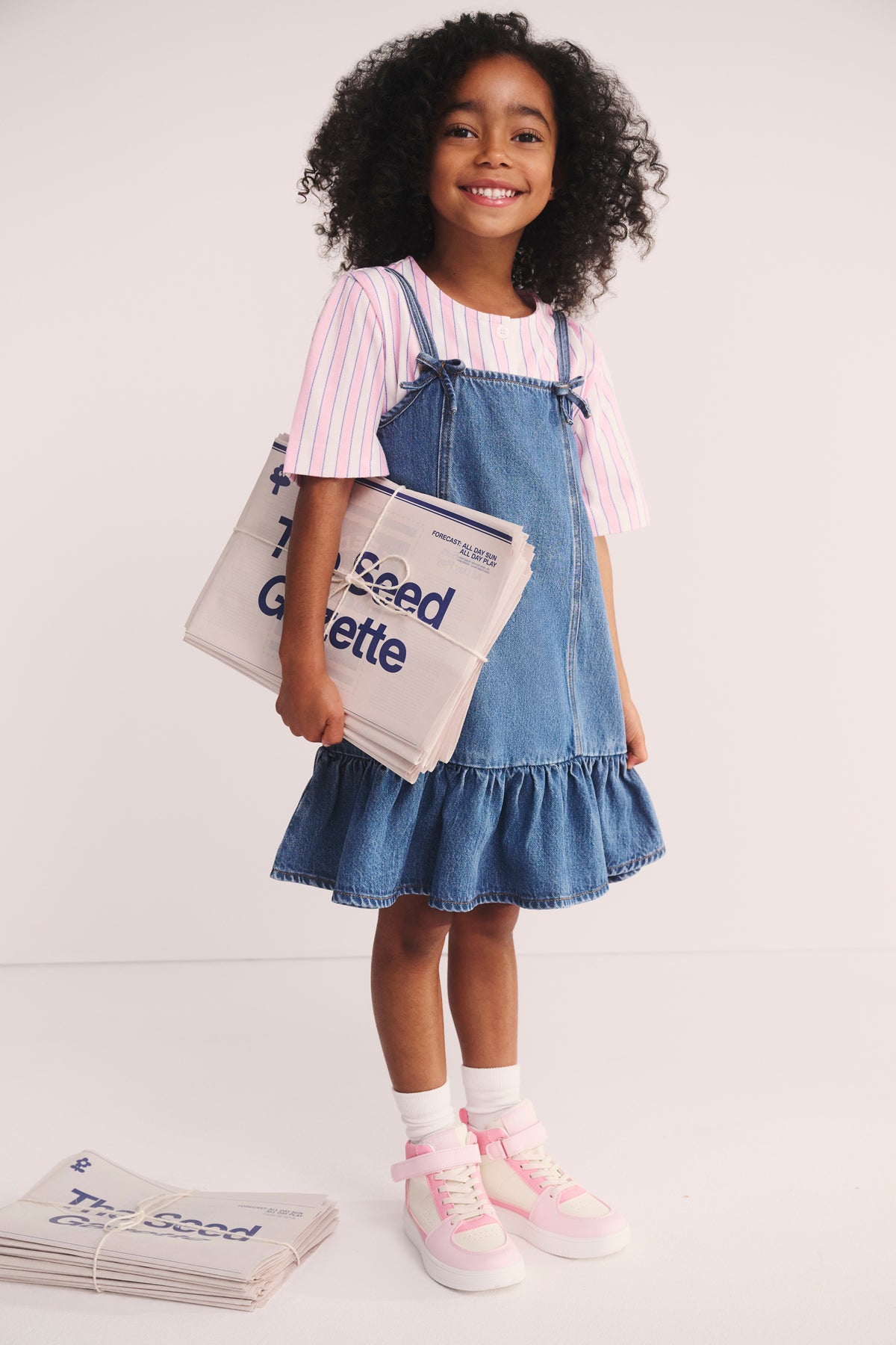 Drop Waist Denim Dress