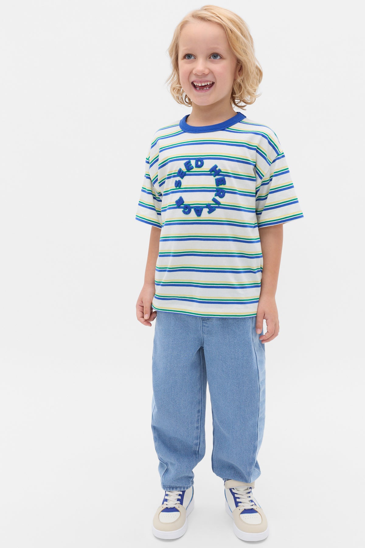 Multi Stripe Logo Tee