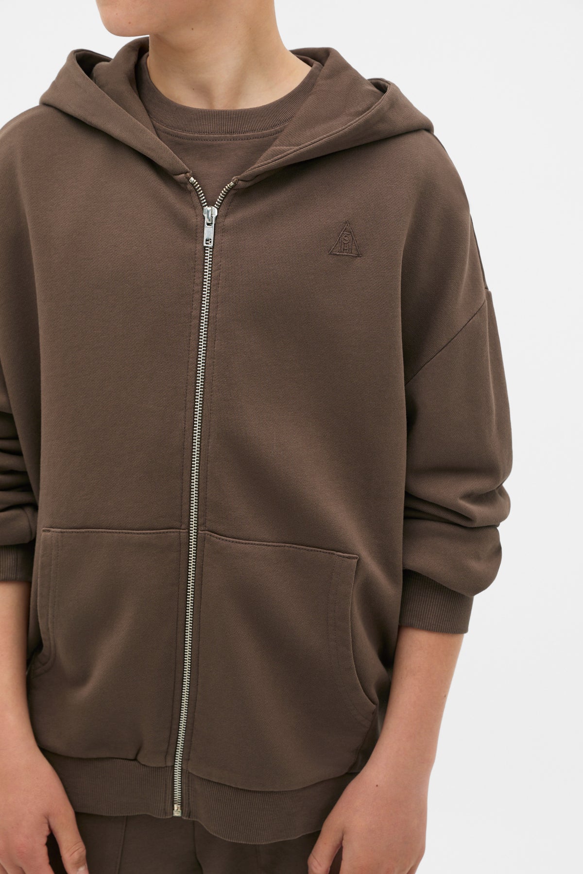 Garment Dye Zip Through Hoodie