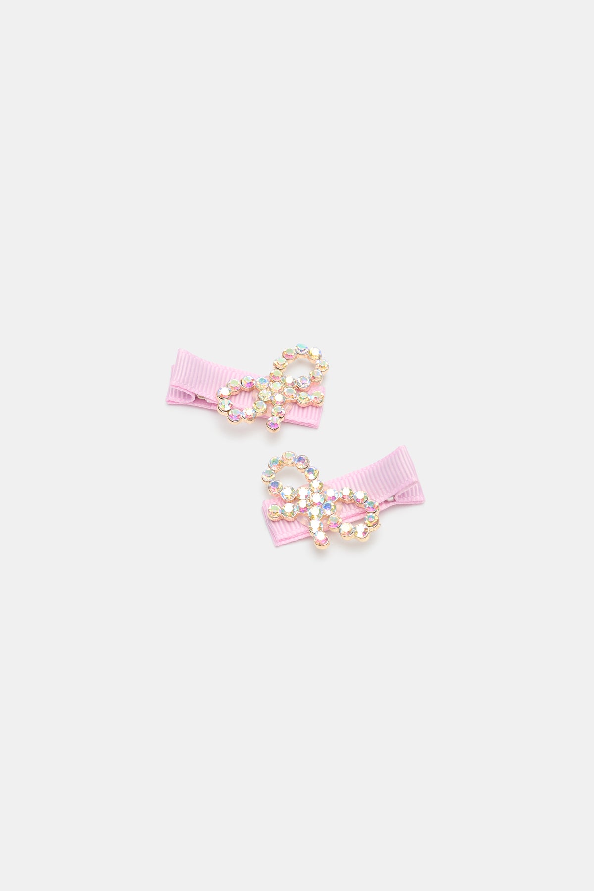 Crystal Bow Duck Clips