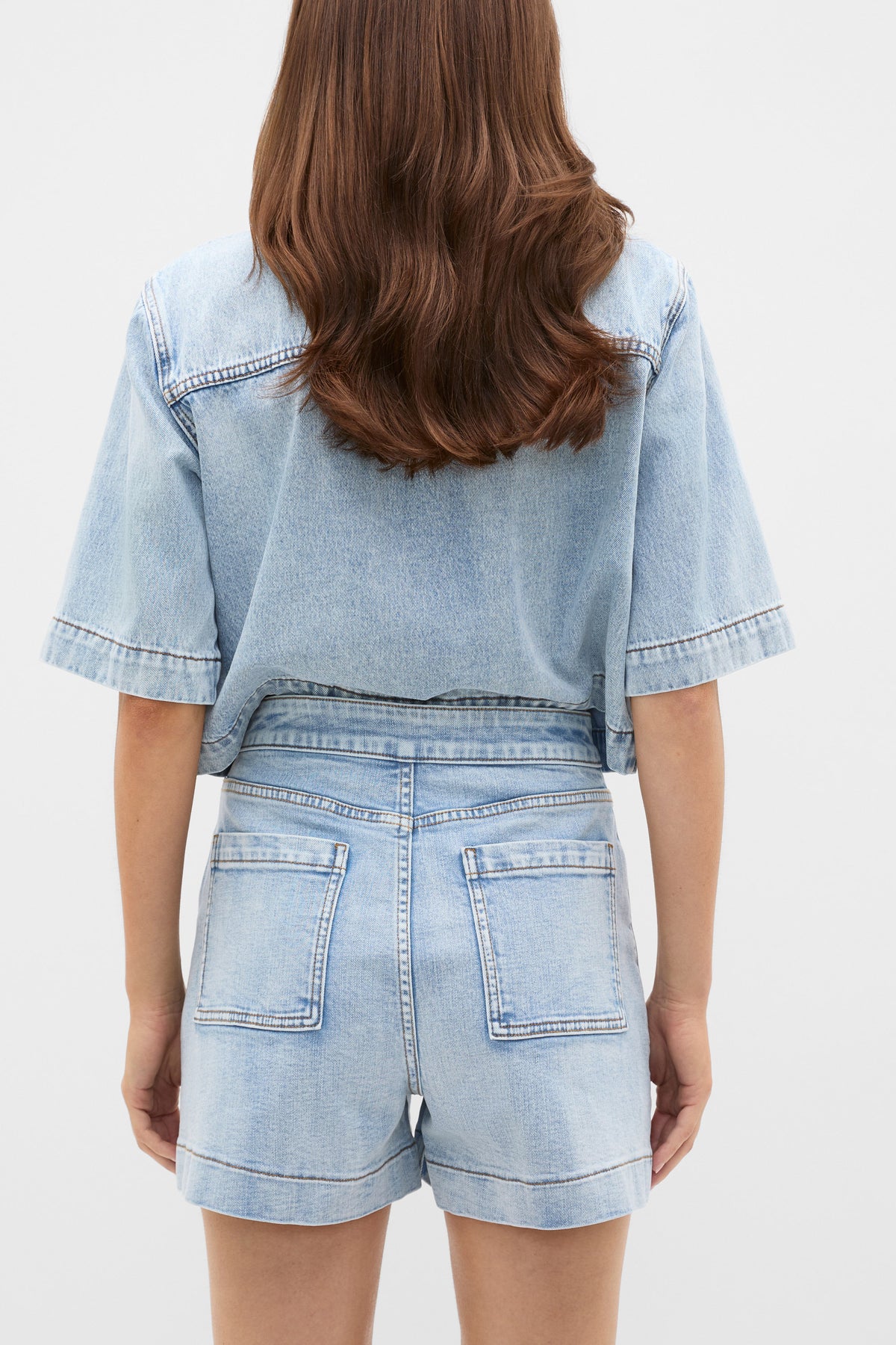 Denim Button Up Short