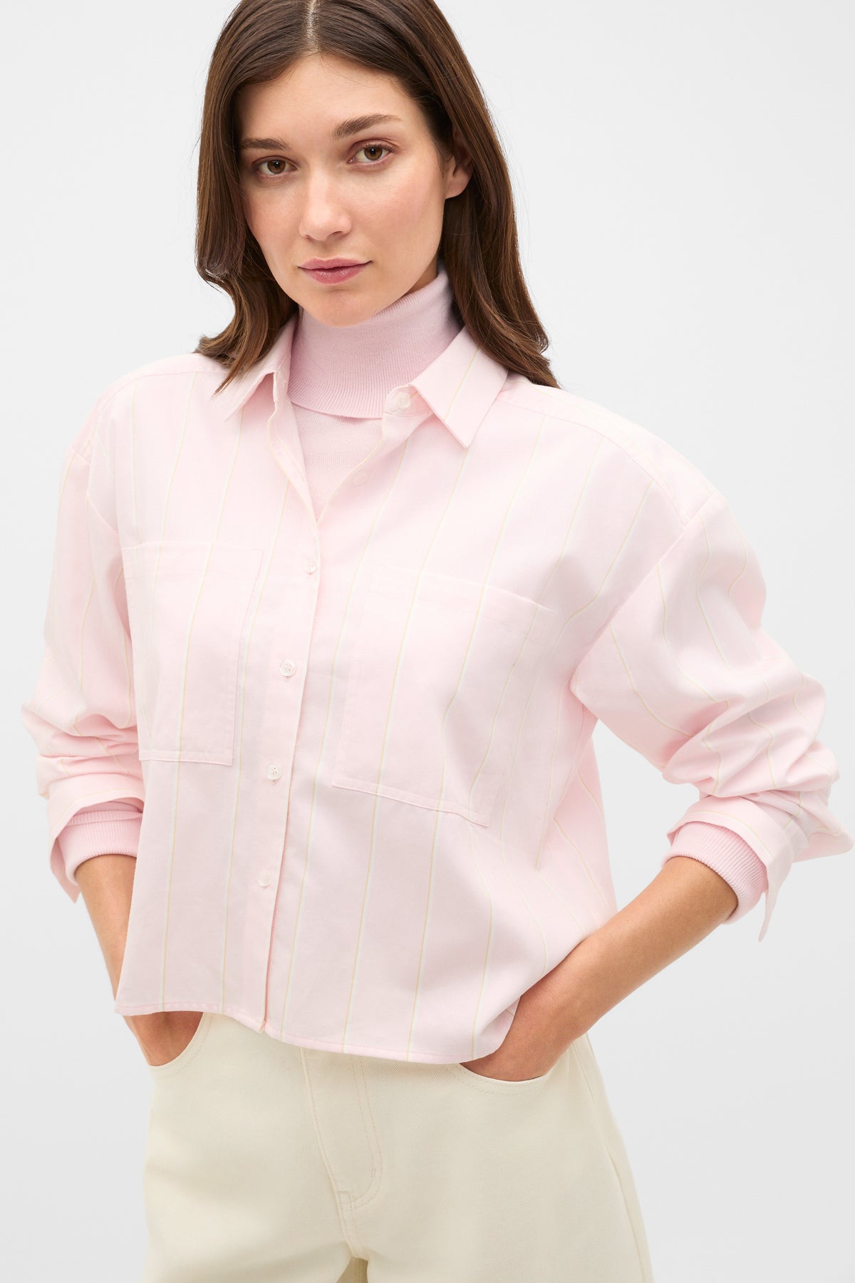Cotton Cropped Shirt