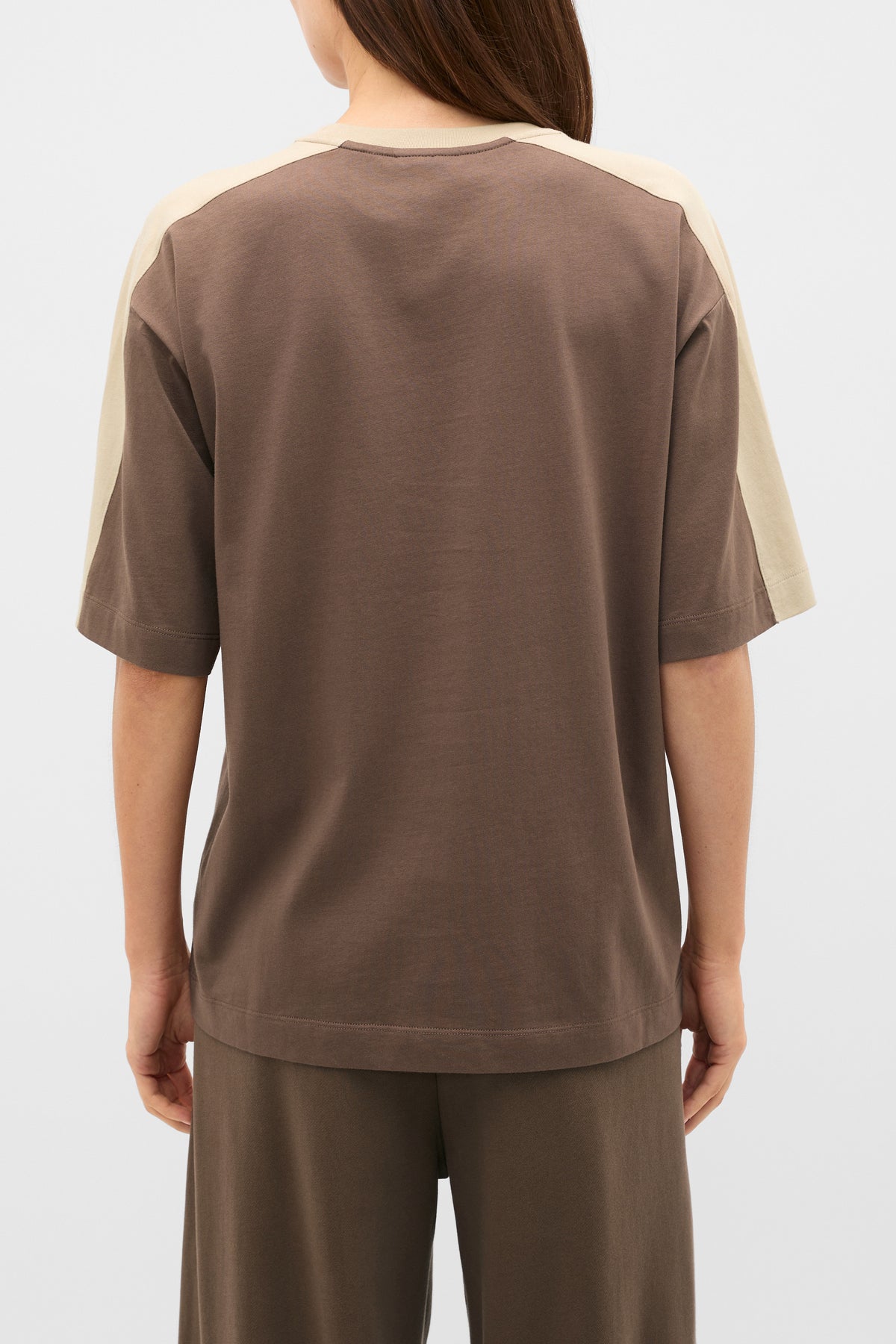 Contrast Sleeve Panel Boxy Tee