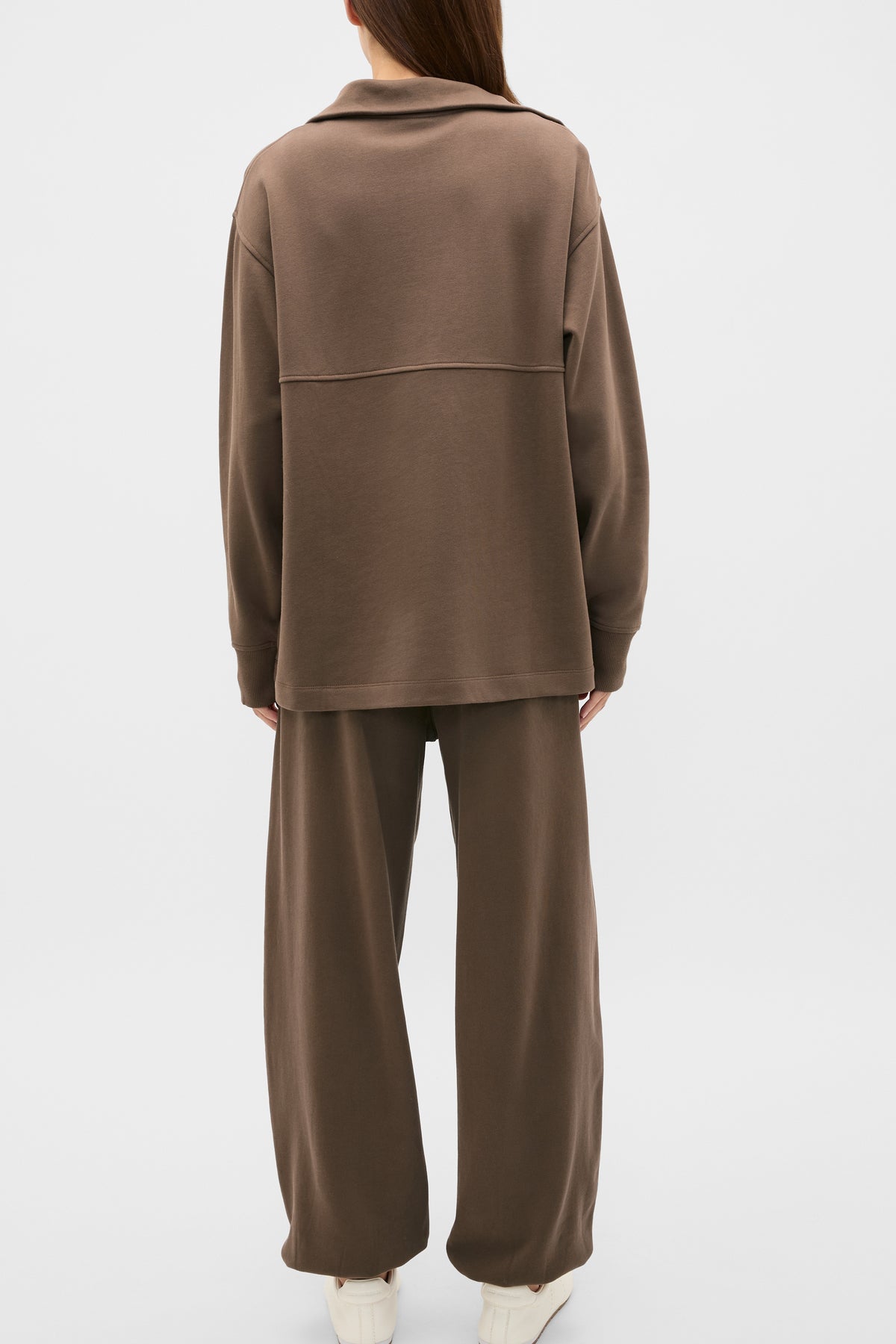 Terry Zip Neck Sweat