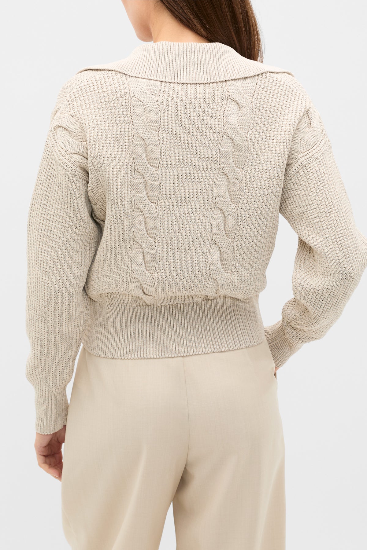 Cotton Textured Cable Knit