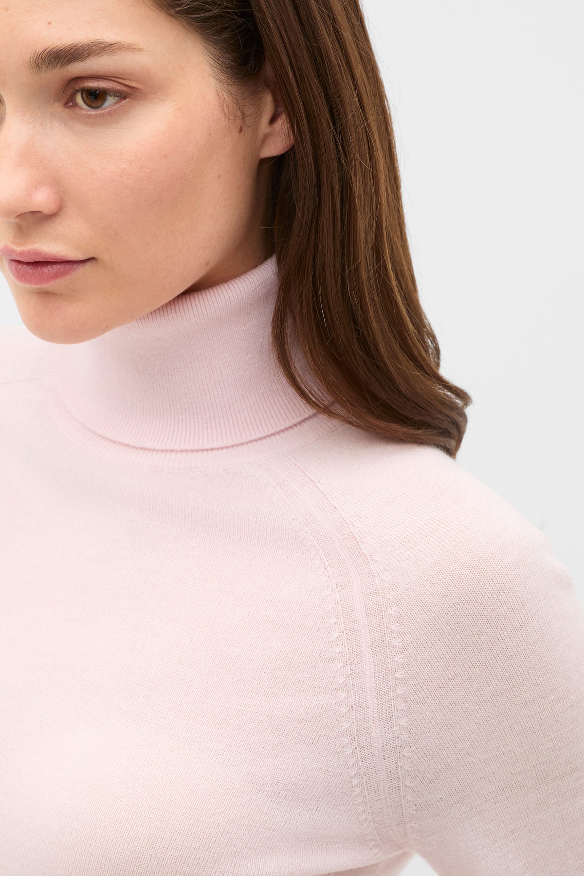 Merino Roll Neck Raglan Knit
