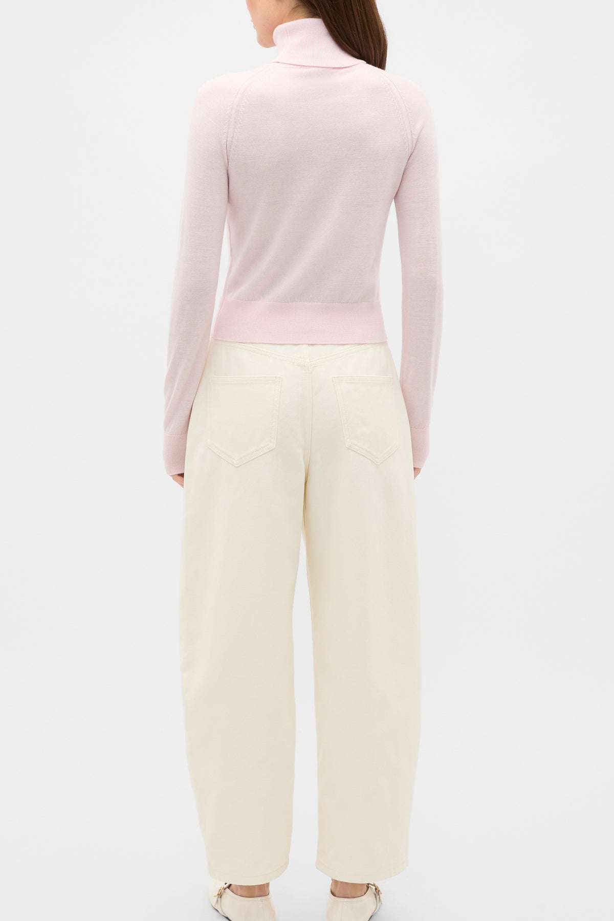 Merino Roll Neck Raglan Knit