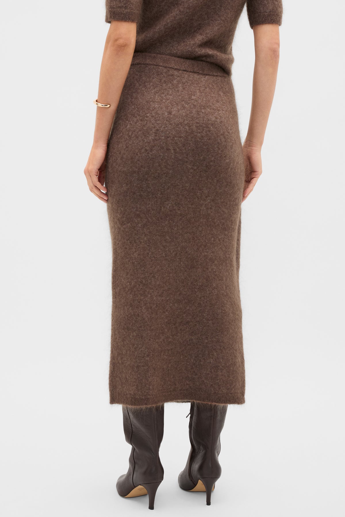 Fluffy Knit Wrap Skirt