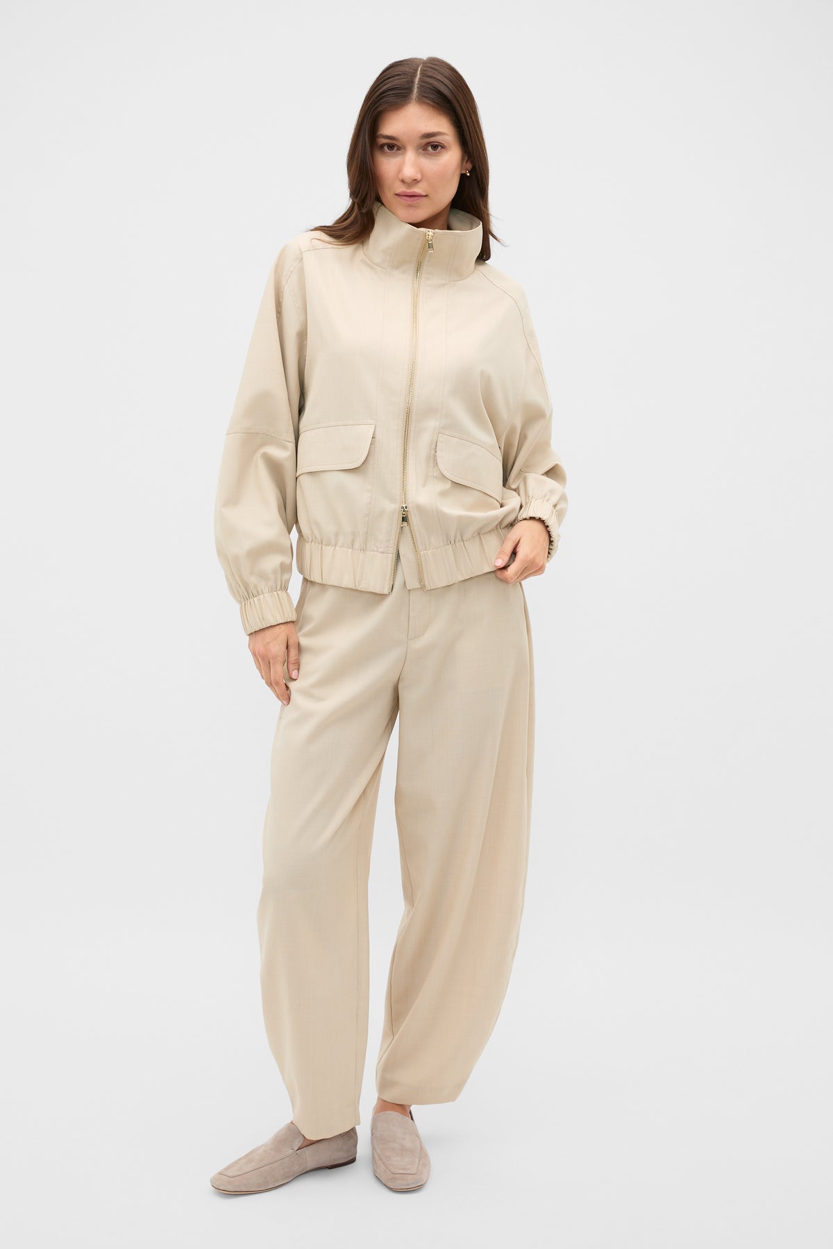 Barrel Leg Tailored Trouser