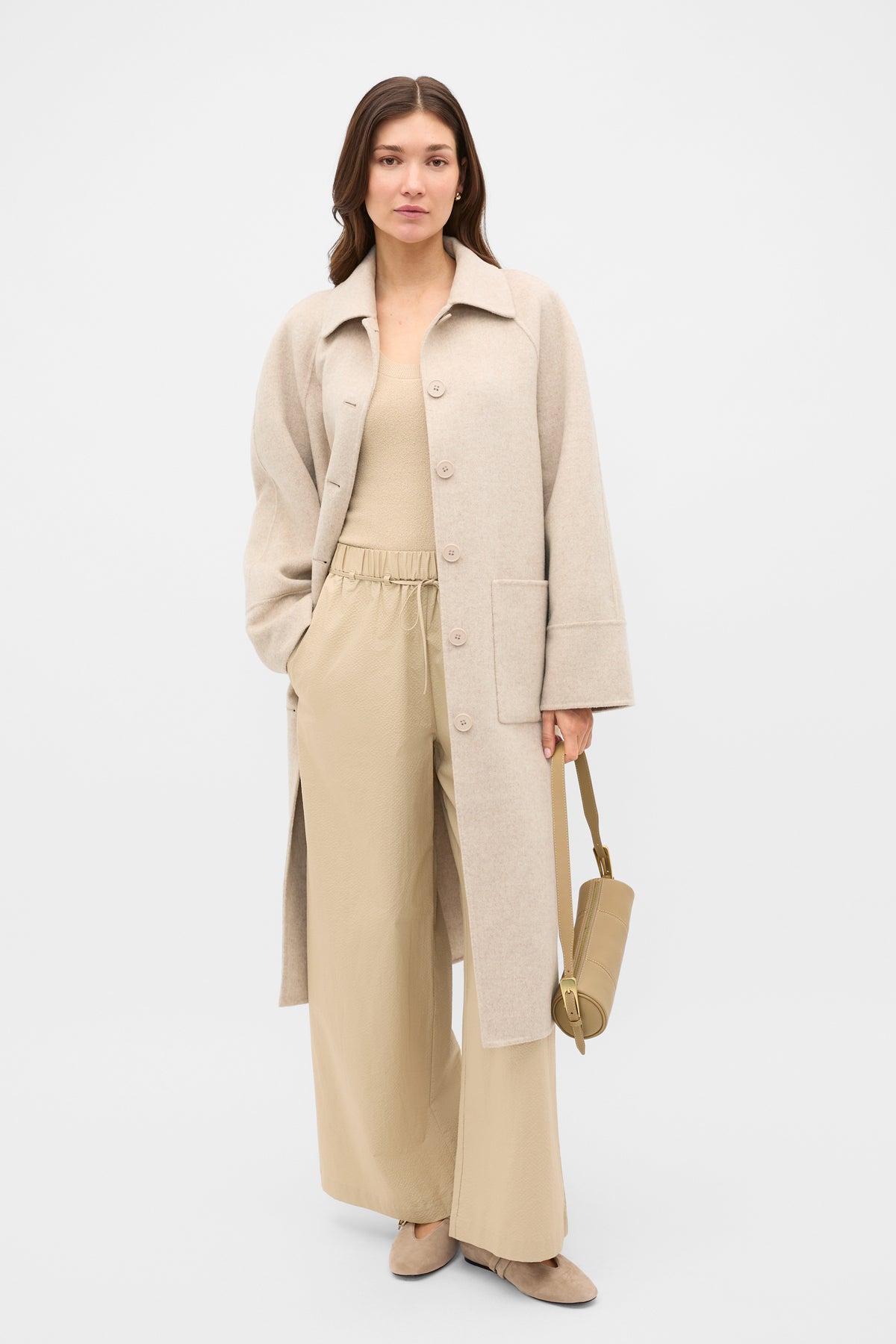 Textured Wide Leg Pant