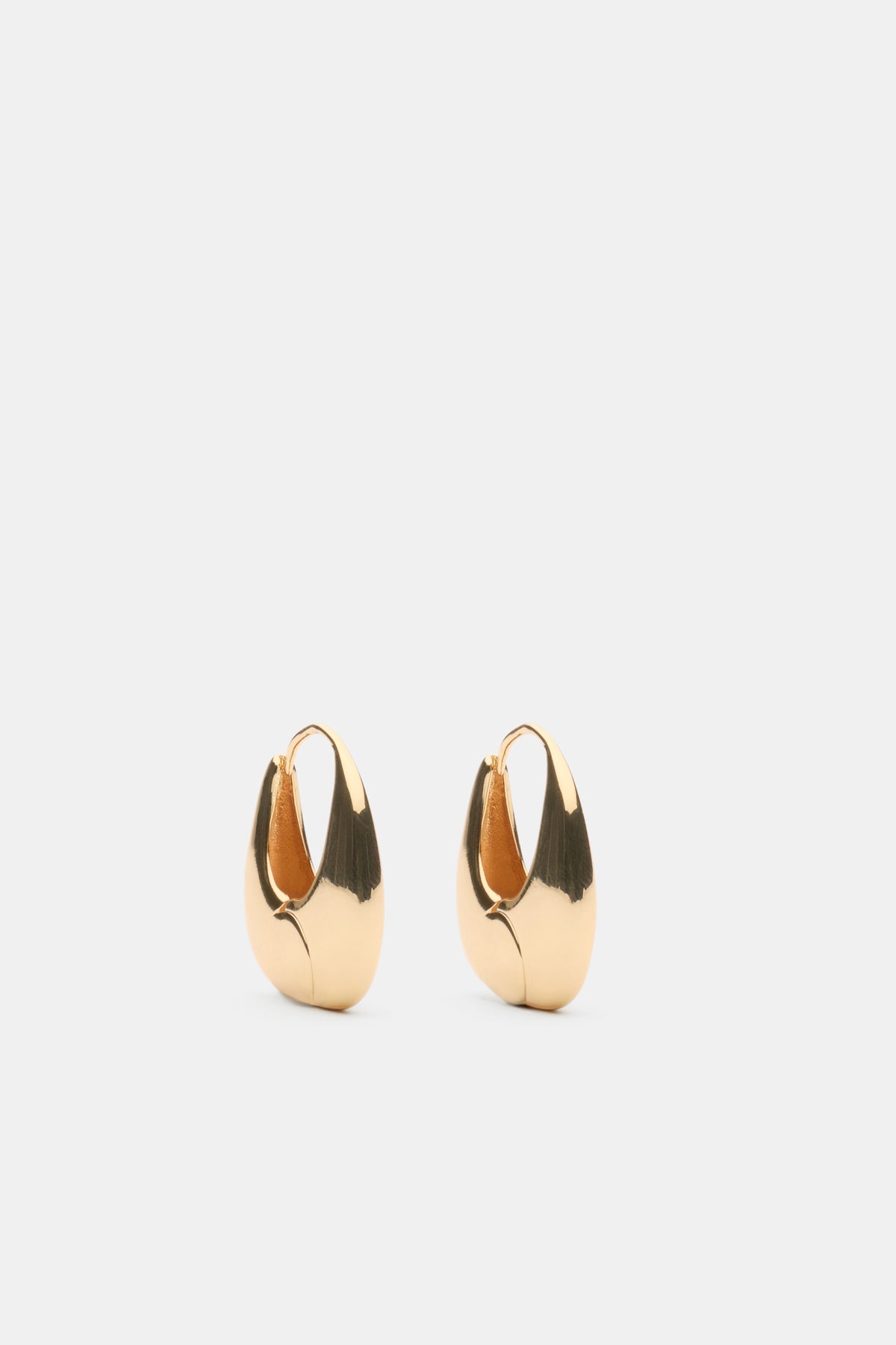Sculptural Teardrop Hoop