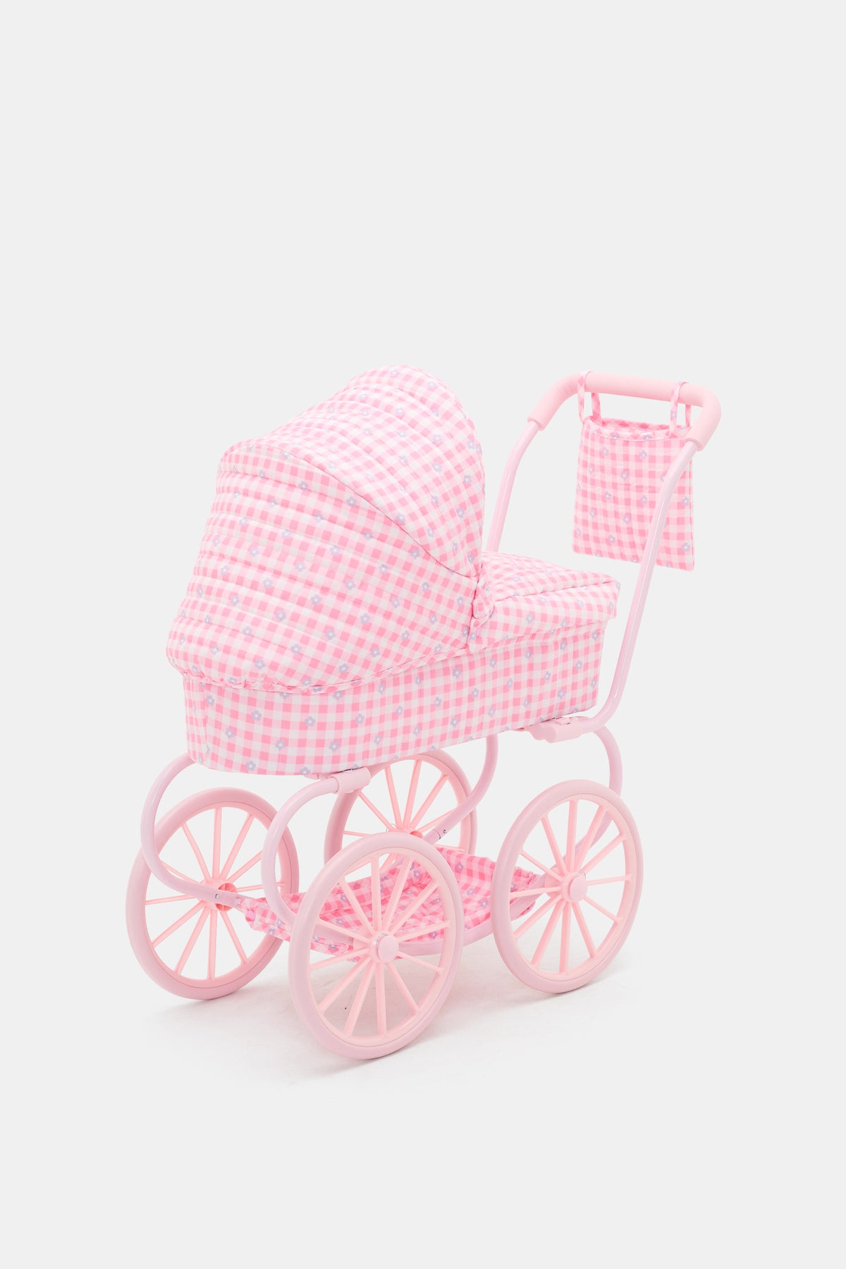 Gingham Junior Vintage Doll Pram