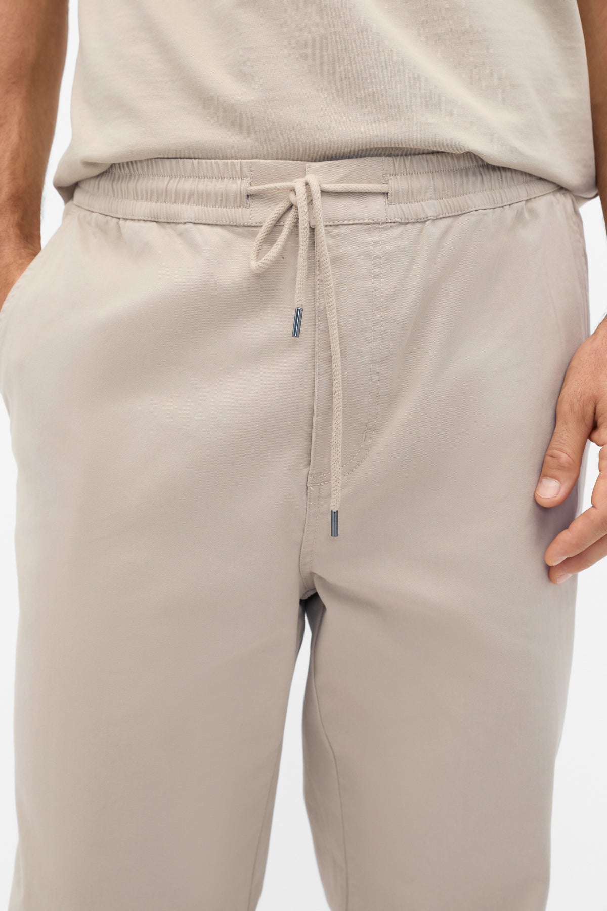 Drawstring Twill Pant