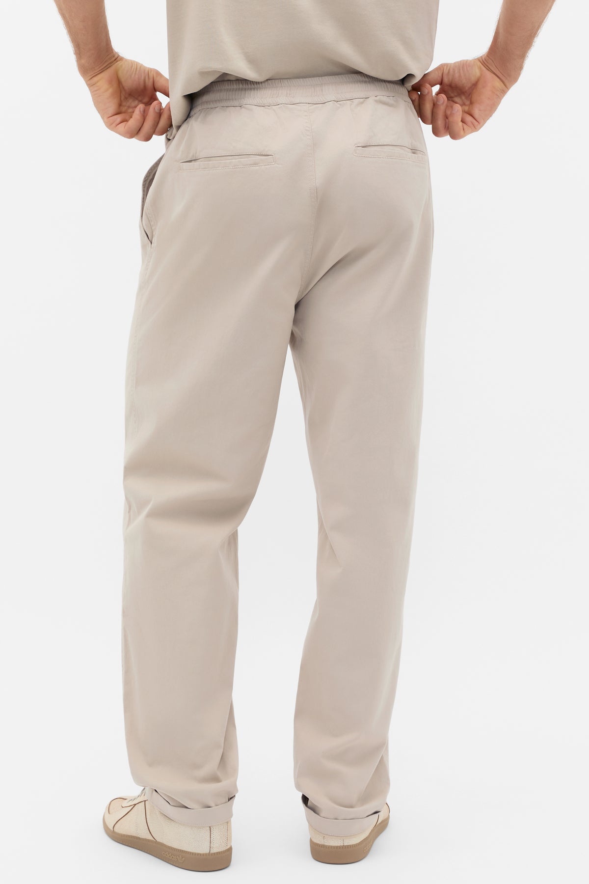 Drawstring Twill Pant