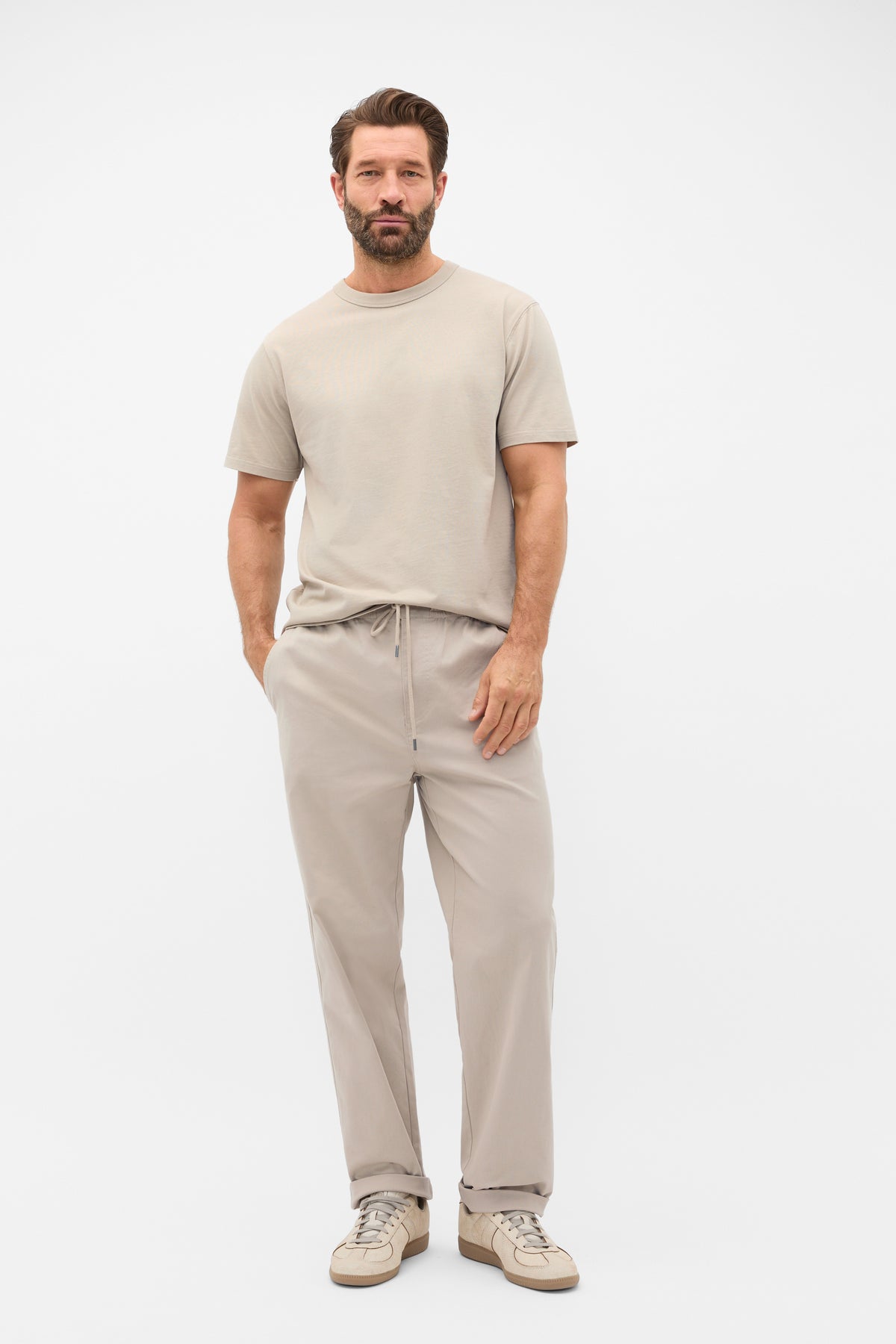 Drawstring Twill Pant