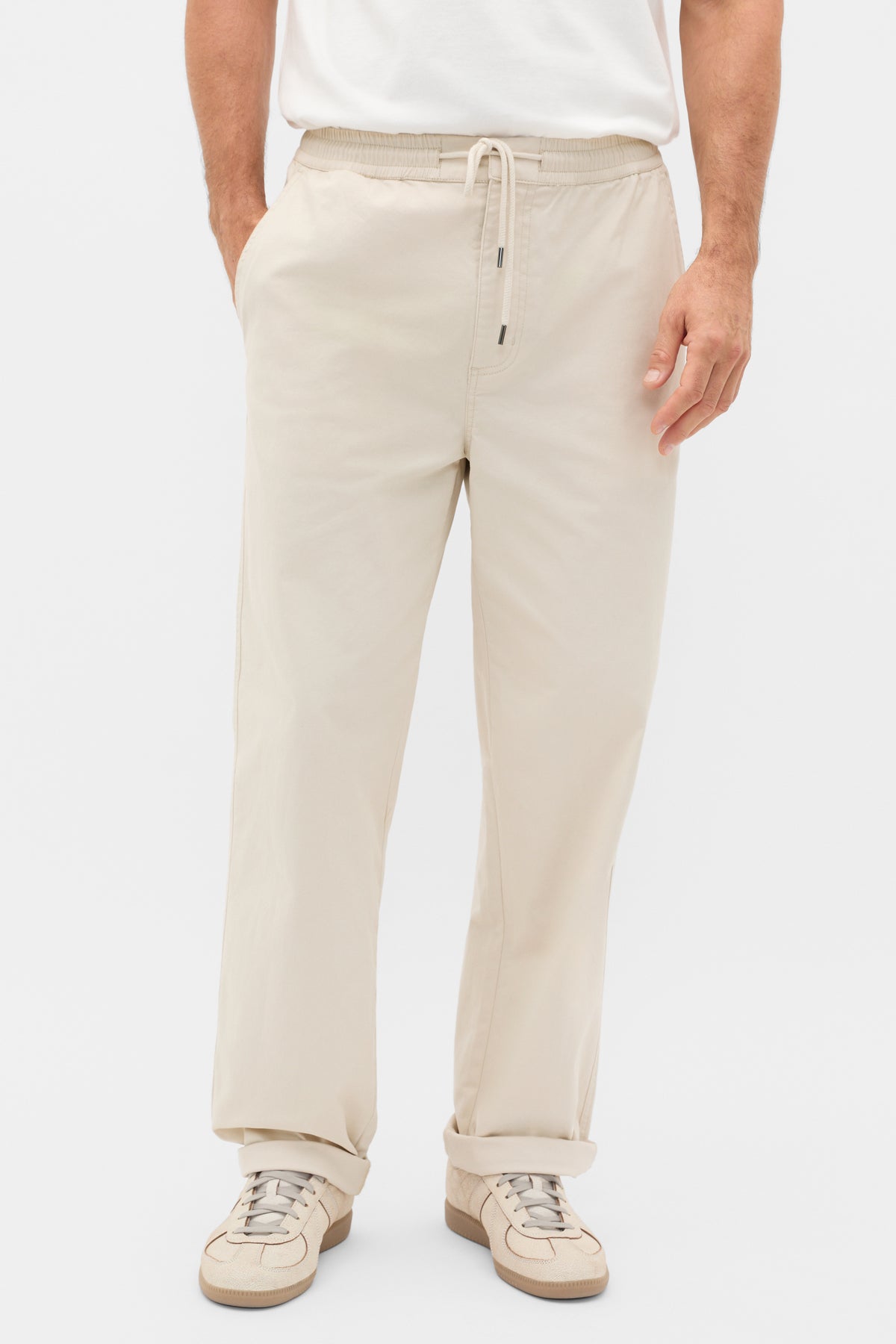 Drawstring Twill Pant