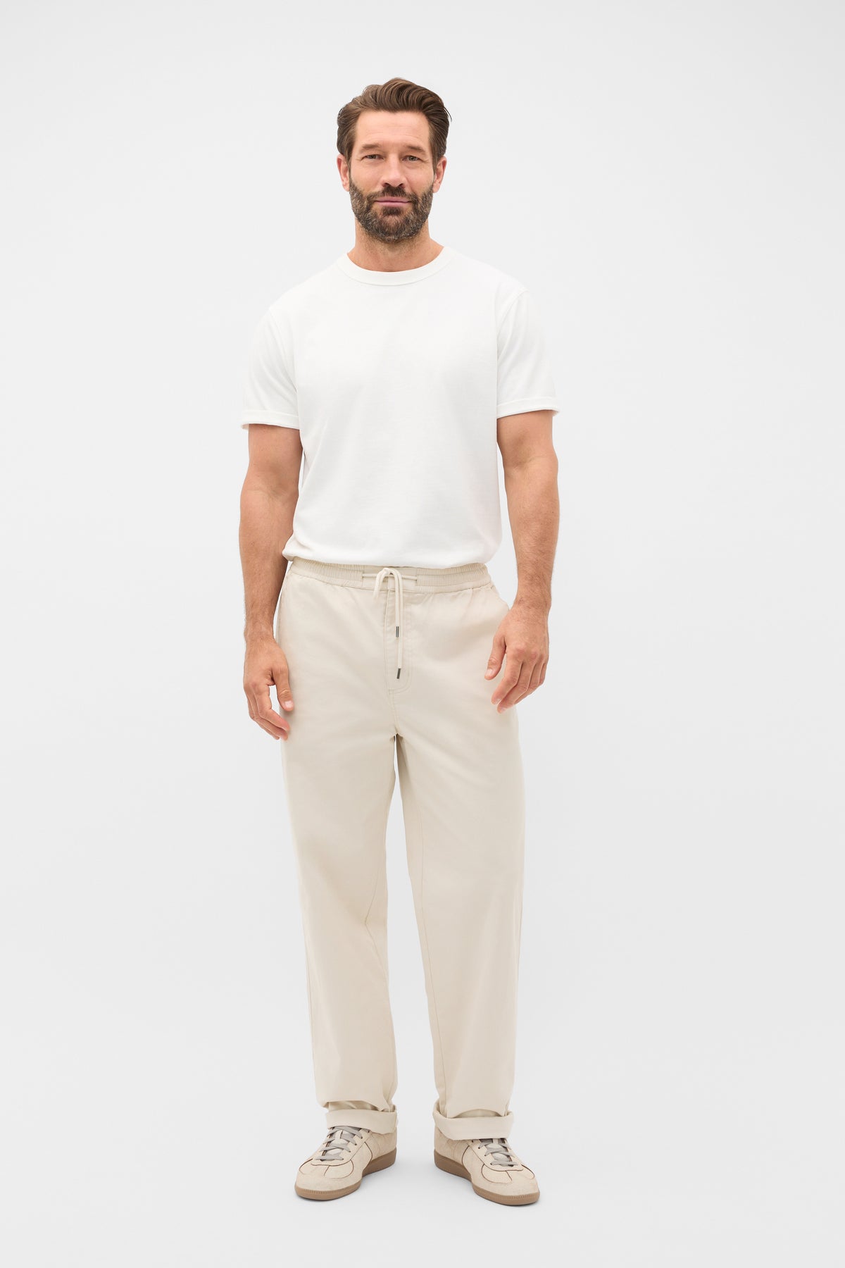 Drawstring Twill Pant