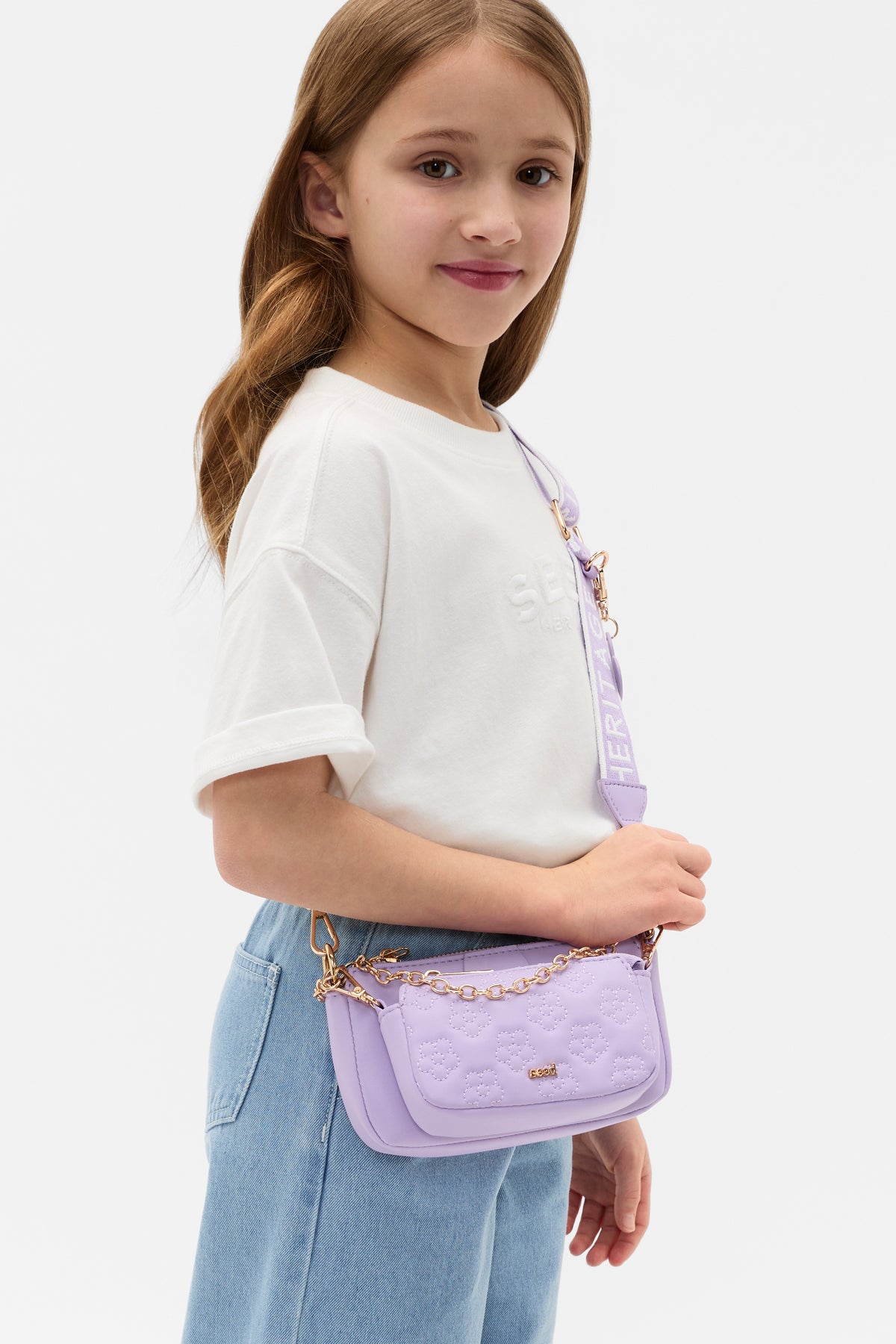 Quilted Flower Hybrid Cross Body Bag