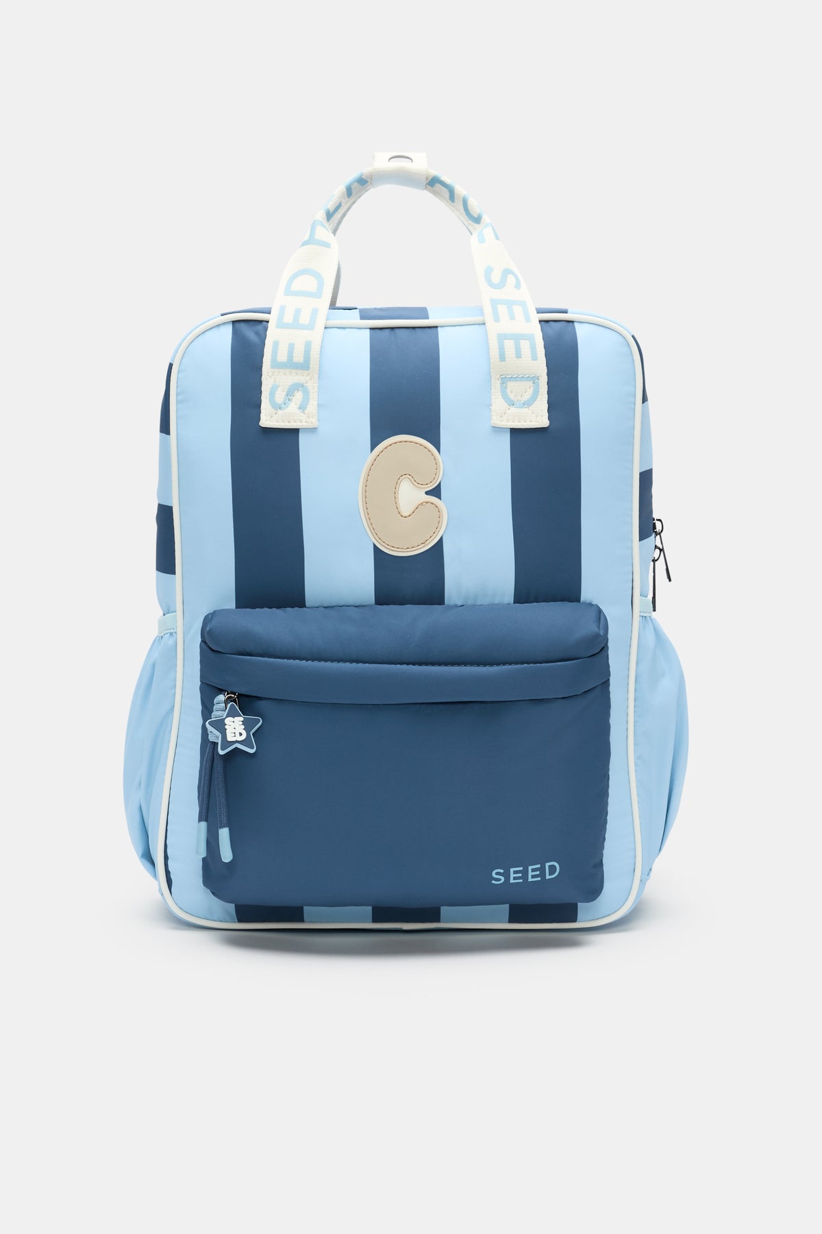 Blue Stripe Initial Backpack
