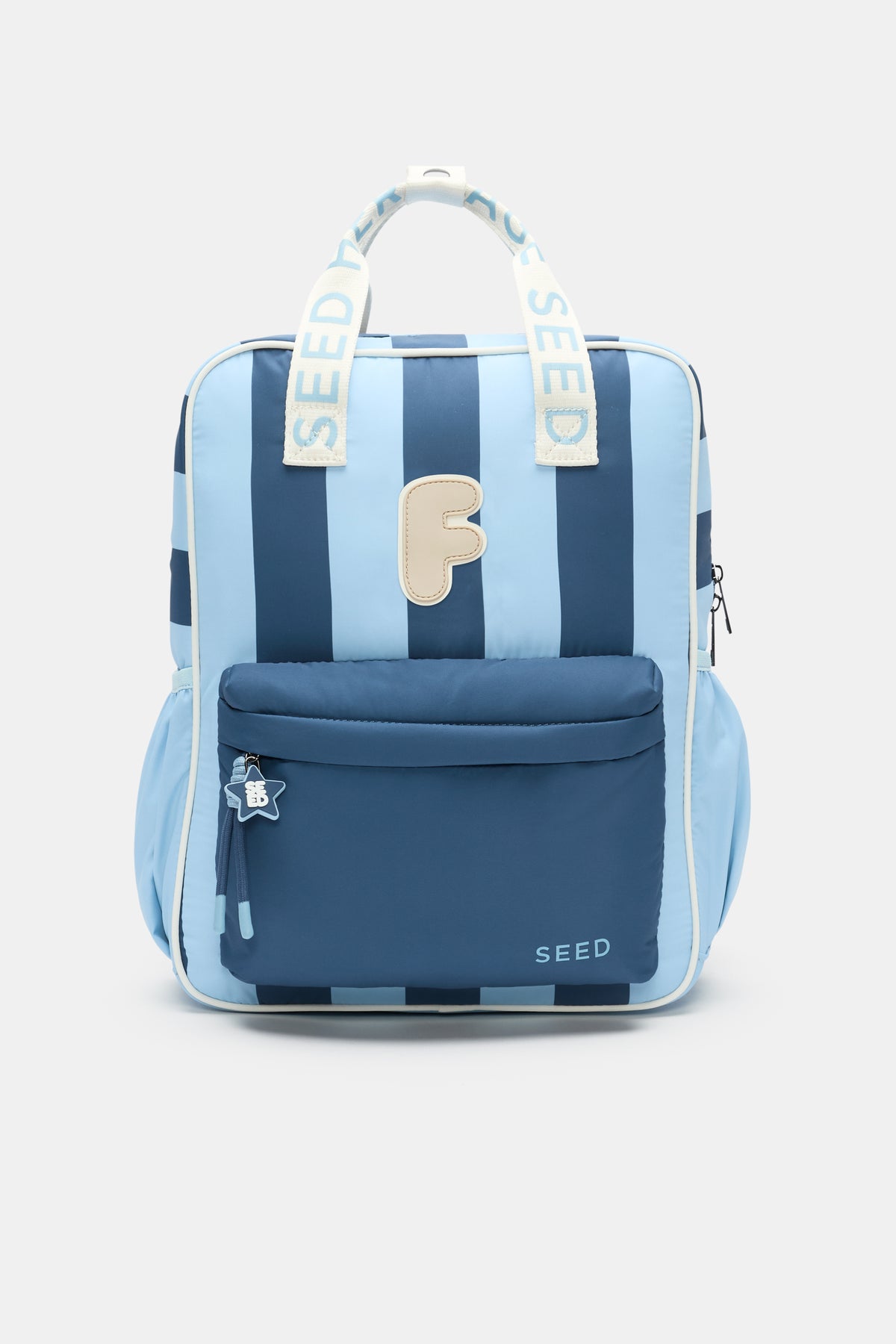 Blue Stripe Initial Backpack