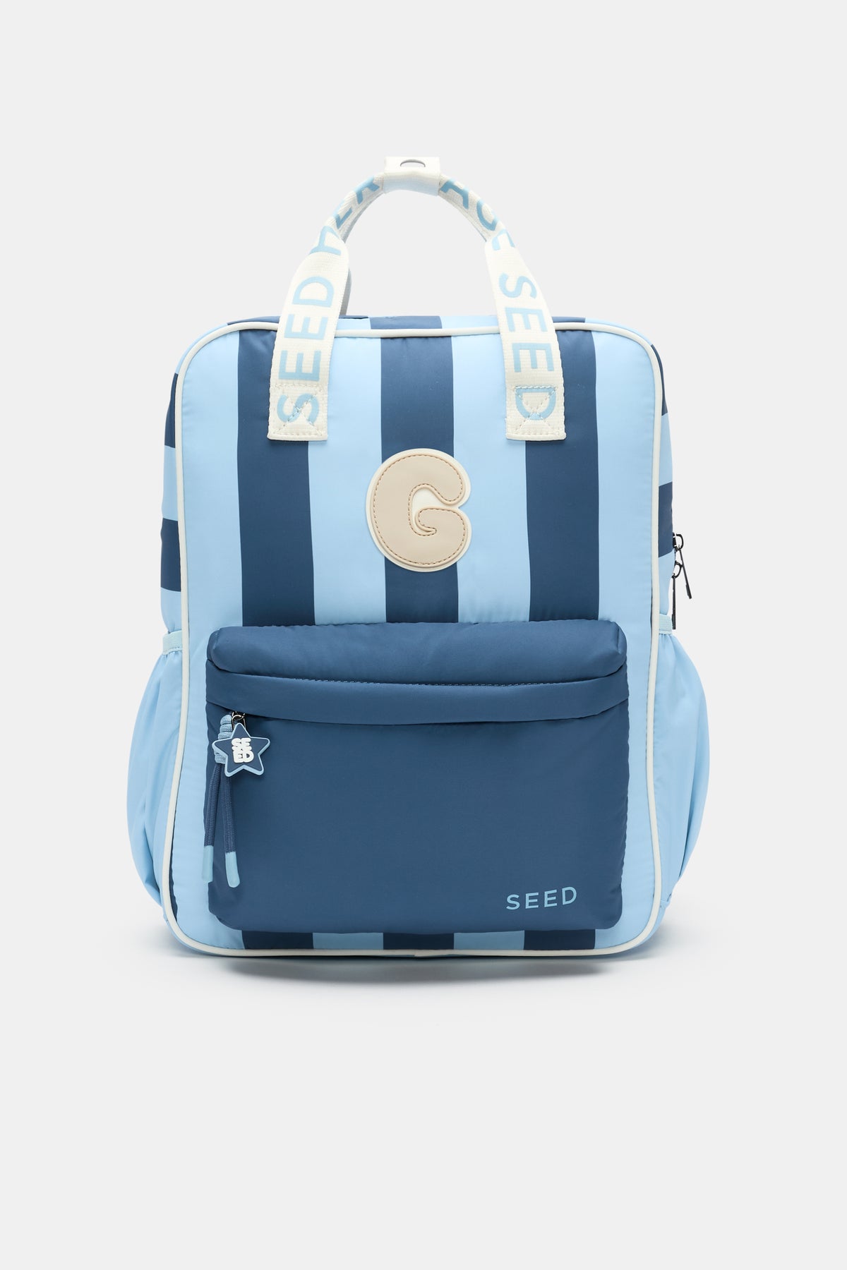 Blue Stripe Initial Backpack
