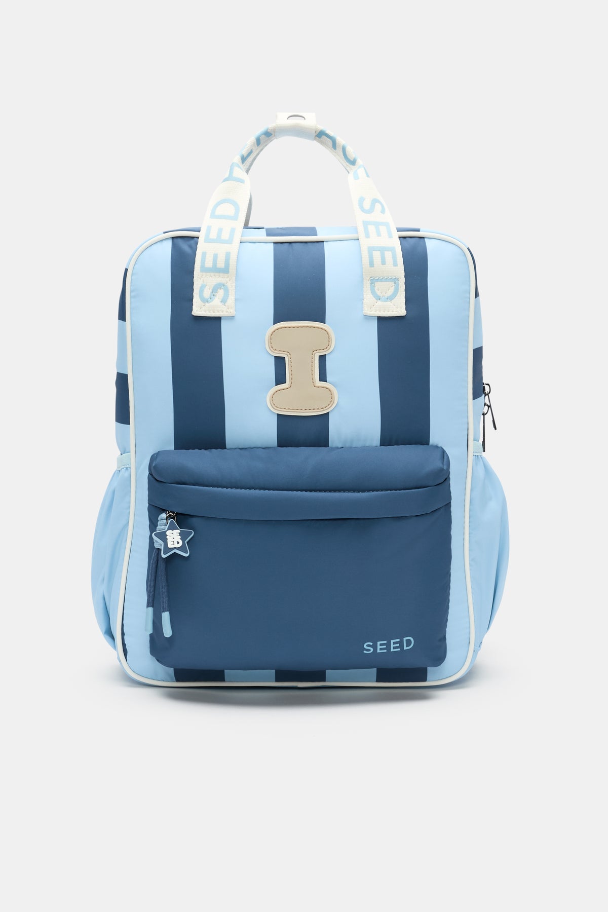 Blue Stripe Initial Backpack