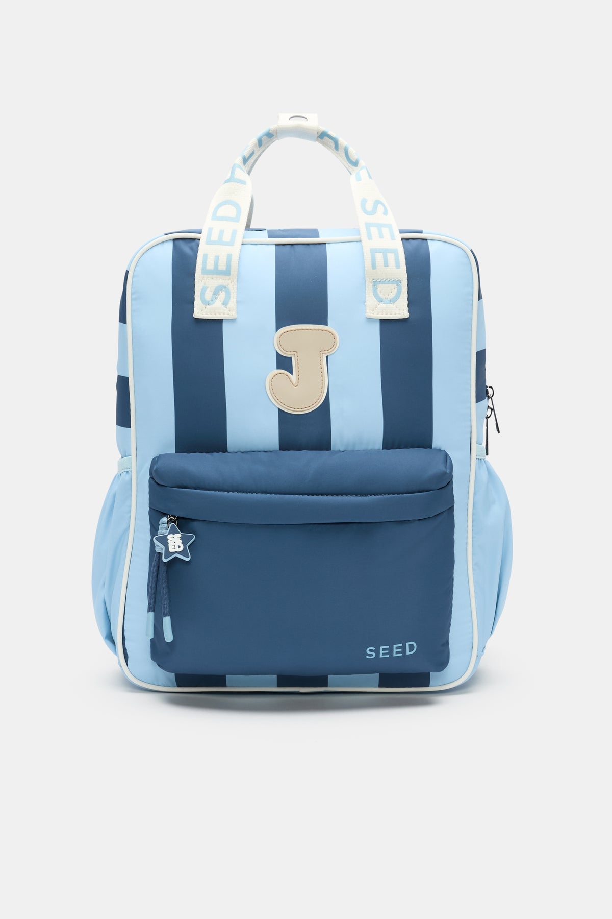 Blue Stripe Initial Backpack