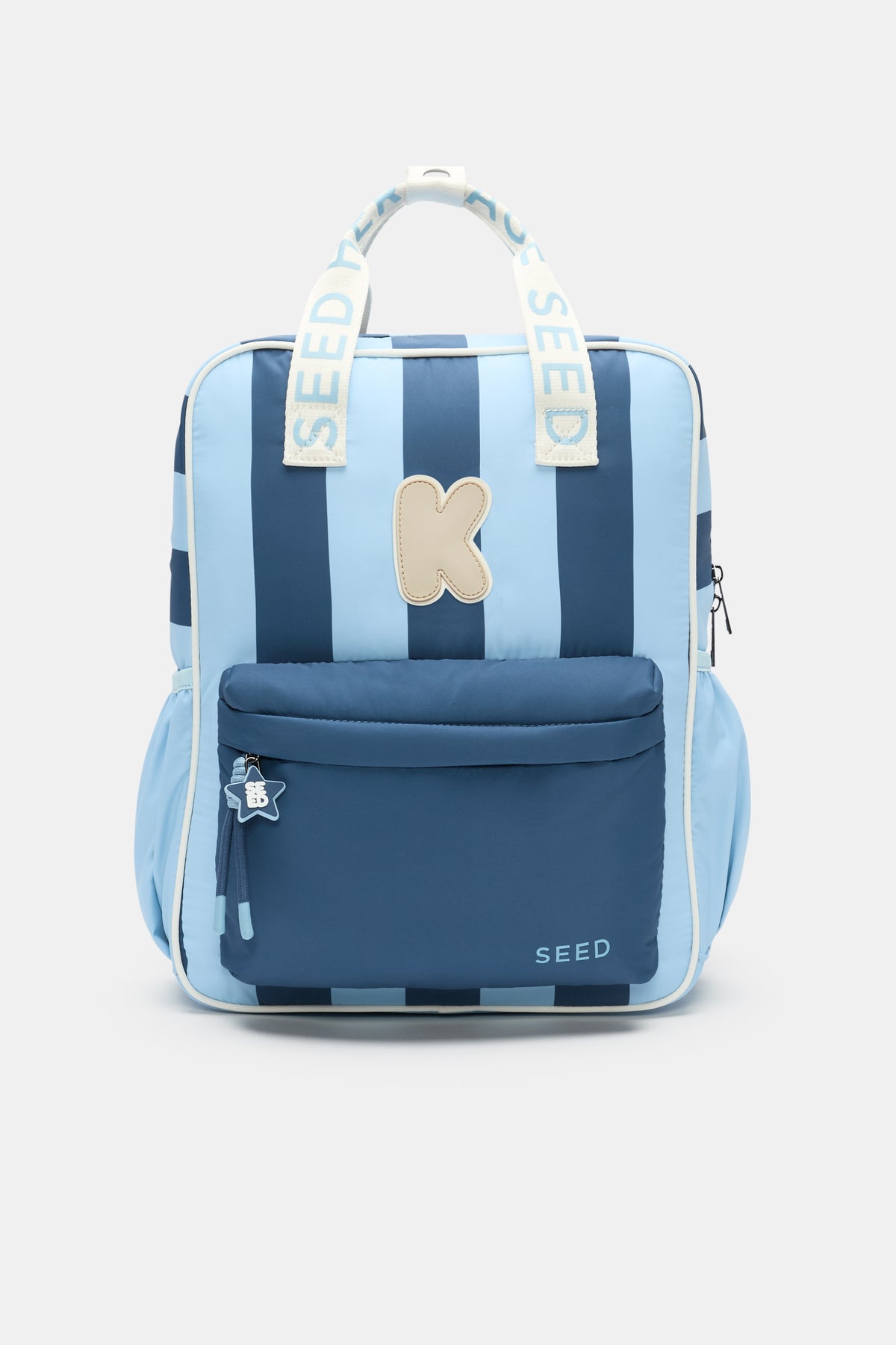 Blue Stripe Initial Backpack