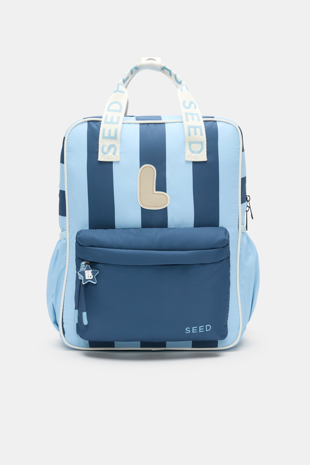 Blue Stripe Initial Backpack