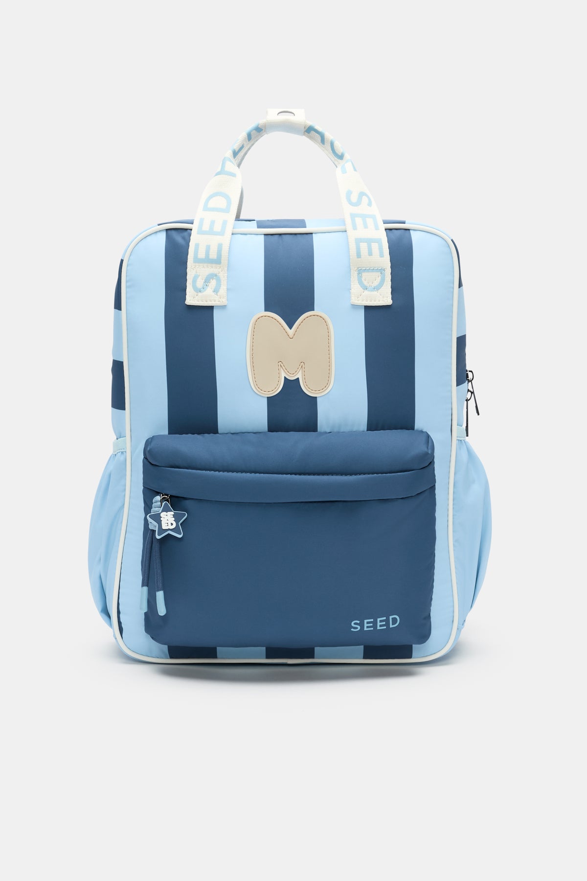 Blue Stripe Initial Backpack