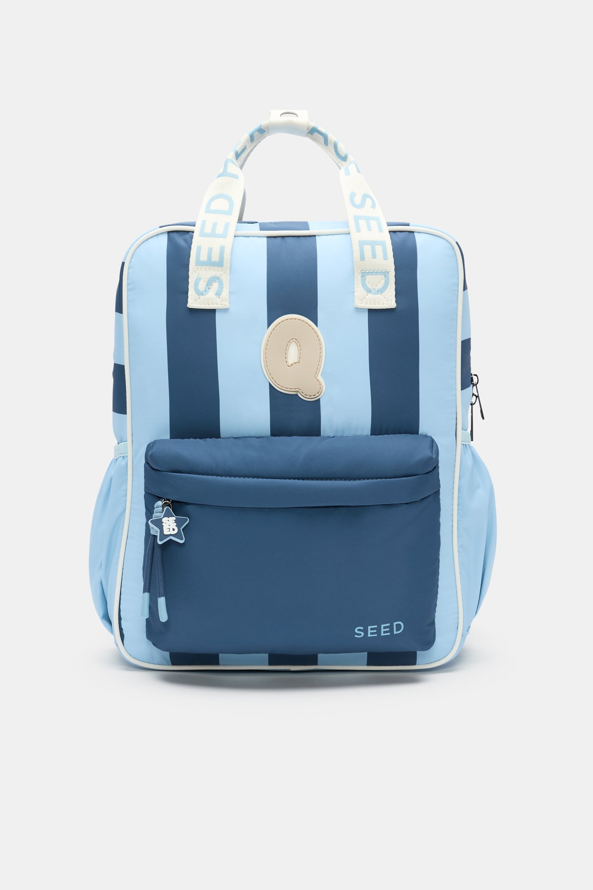 Blue Stripe Initial Backpack