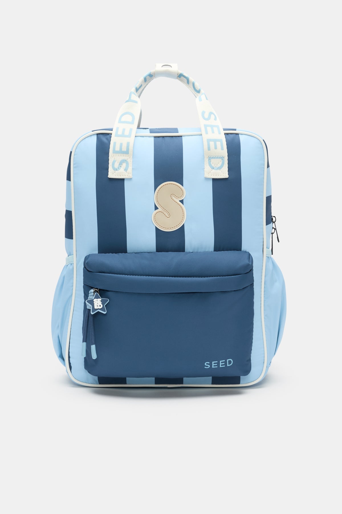 Blue Stripe Initial Backpack