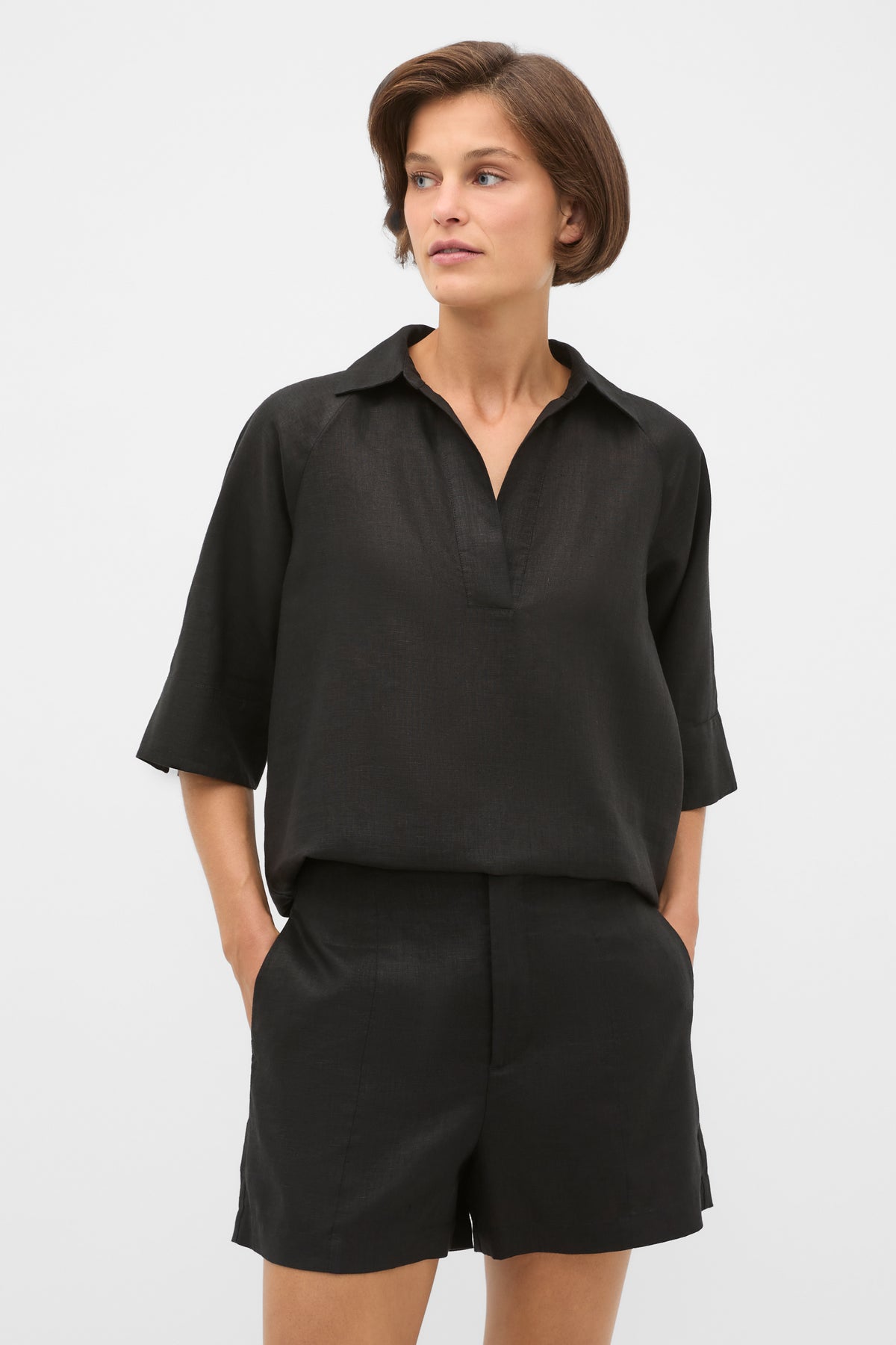 Core Linen High Rise Short