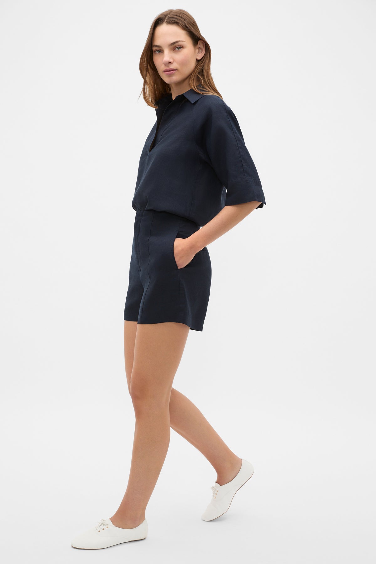Core Linen High Rise Short