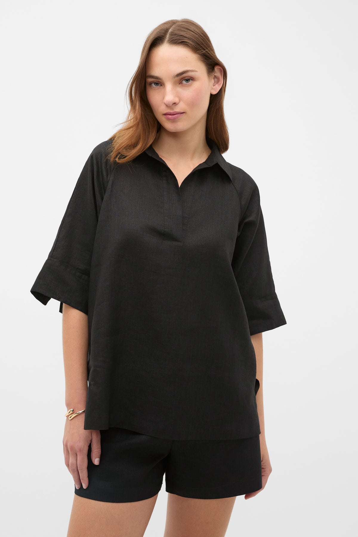 Core Linen Half Placket Popover