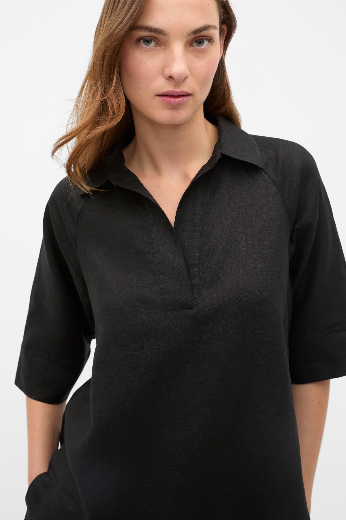 Core Linen Half Placket Popover