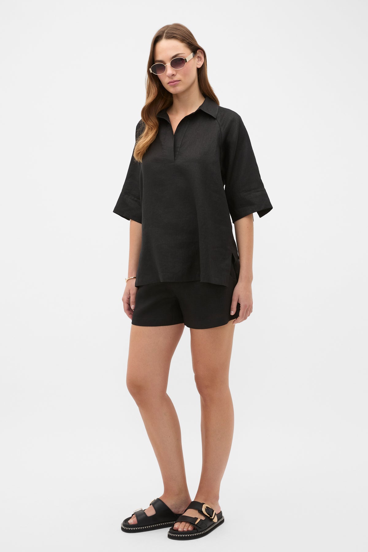 Core Linen Half Placket Popover