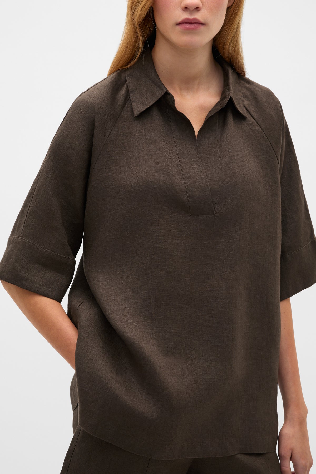Core Linen Half Placket Popover