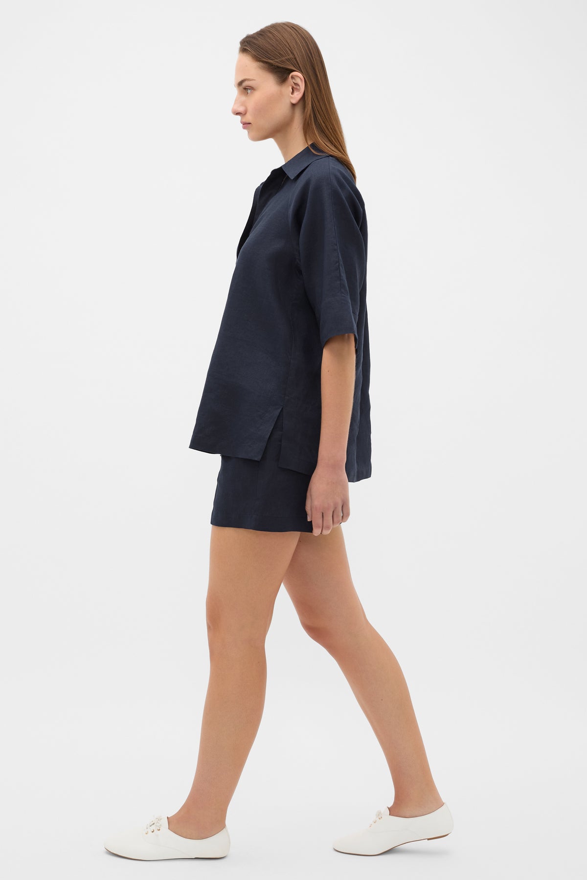 Core Linen Half Placket Popover