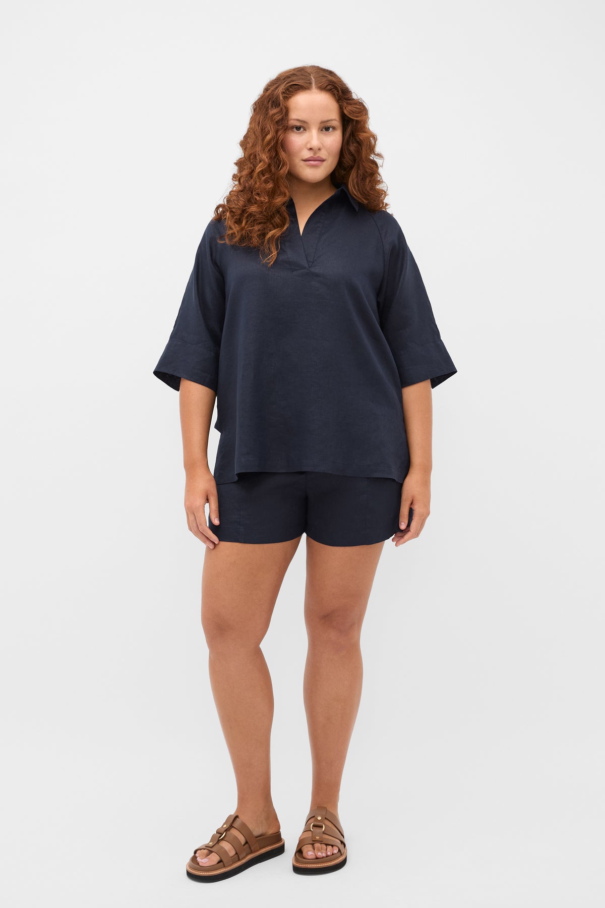 Core Linen Half Placket Popover