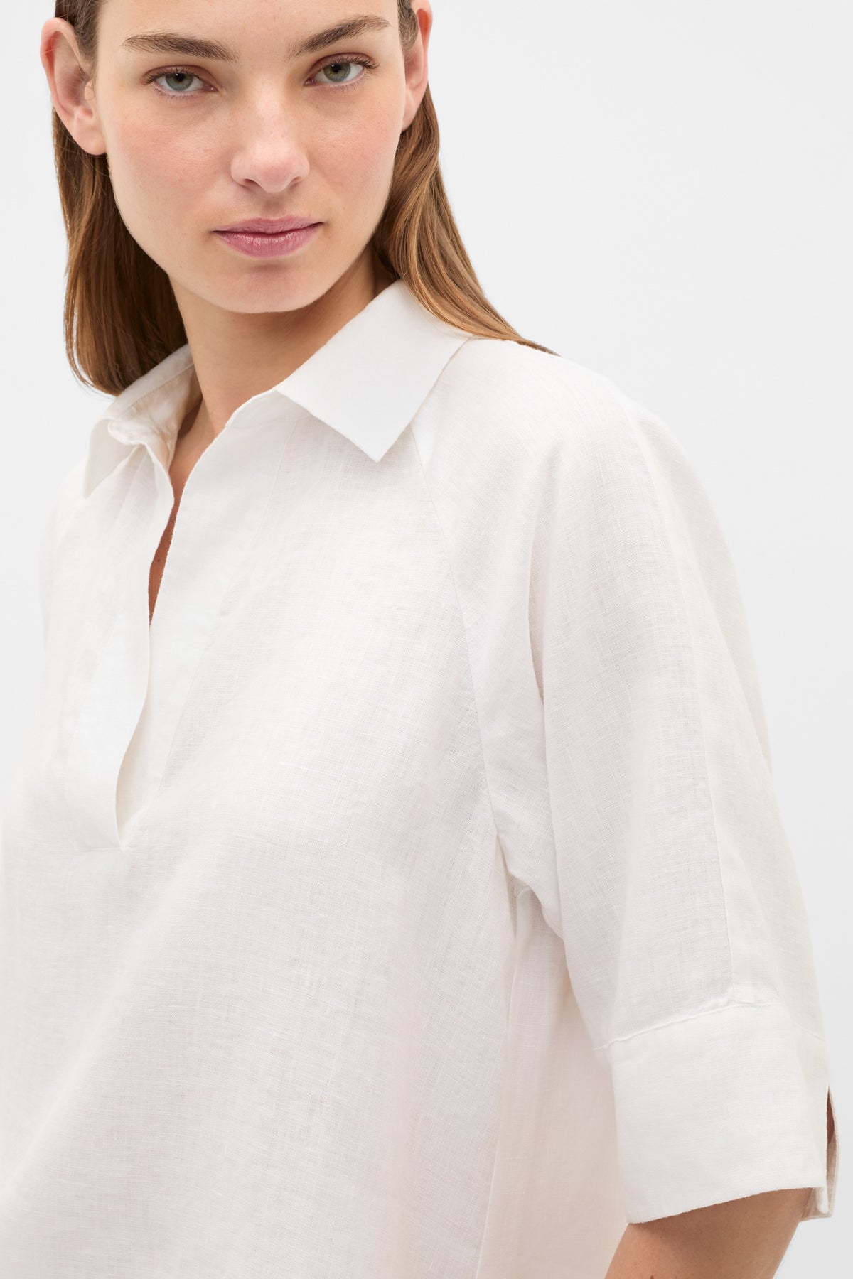 Core Linen Half Placket Popover
