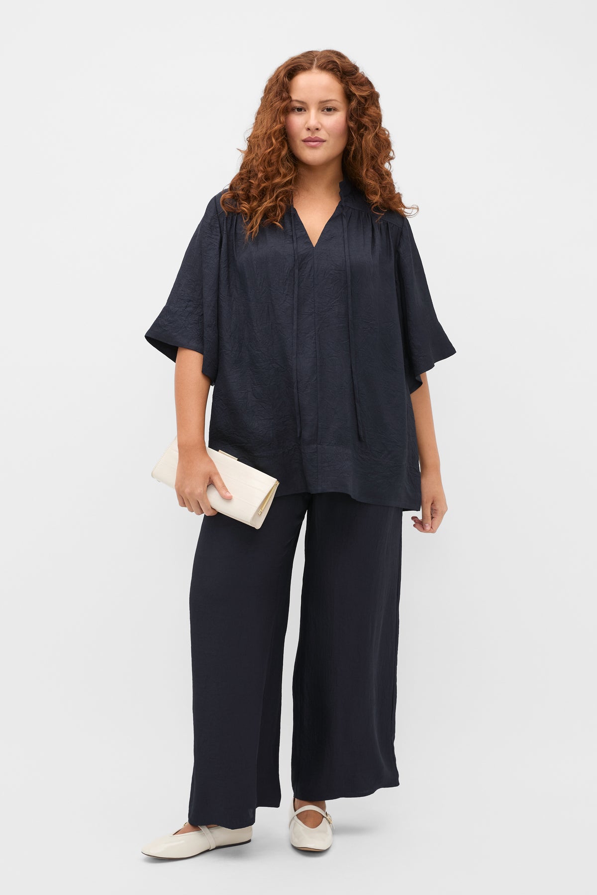 Textured Satin Blouse