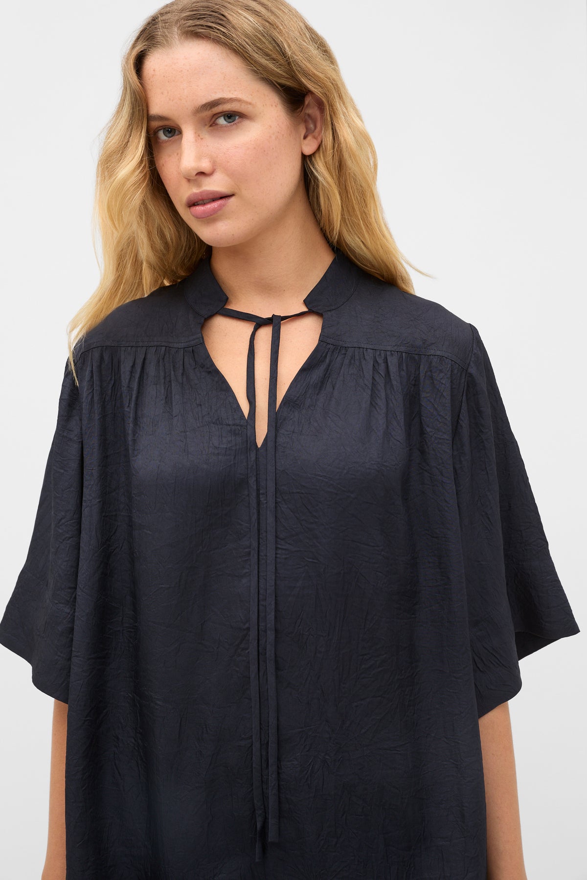 Textured Satin Blouse