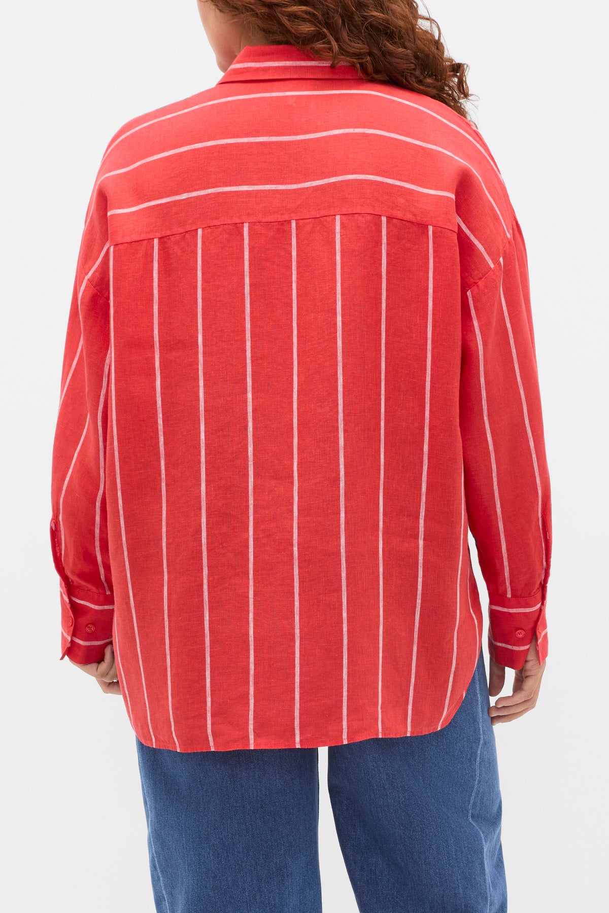 Stripe Linen Oversized Shirt