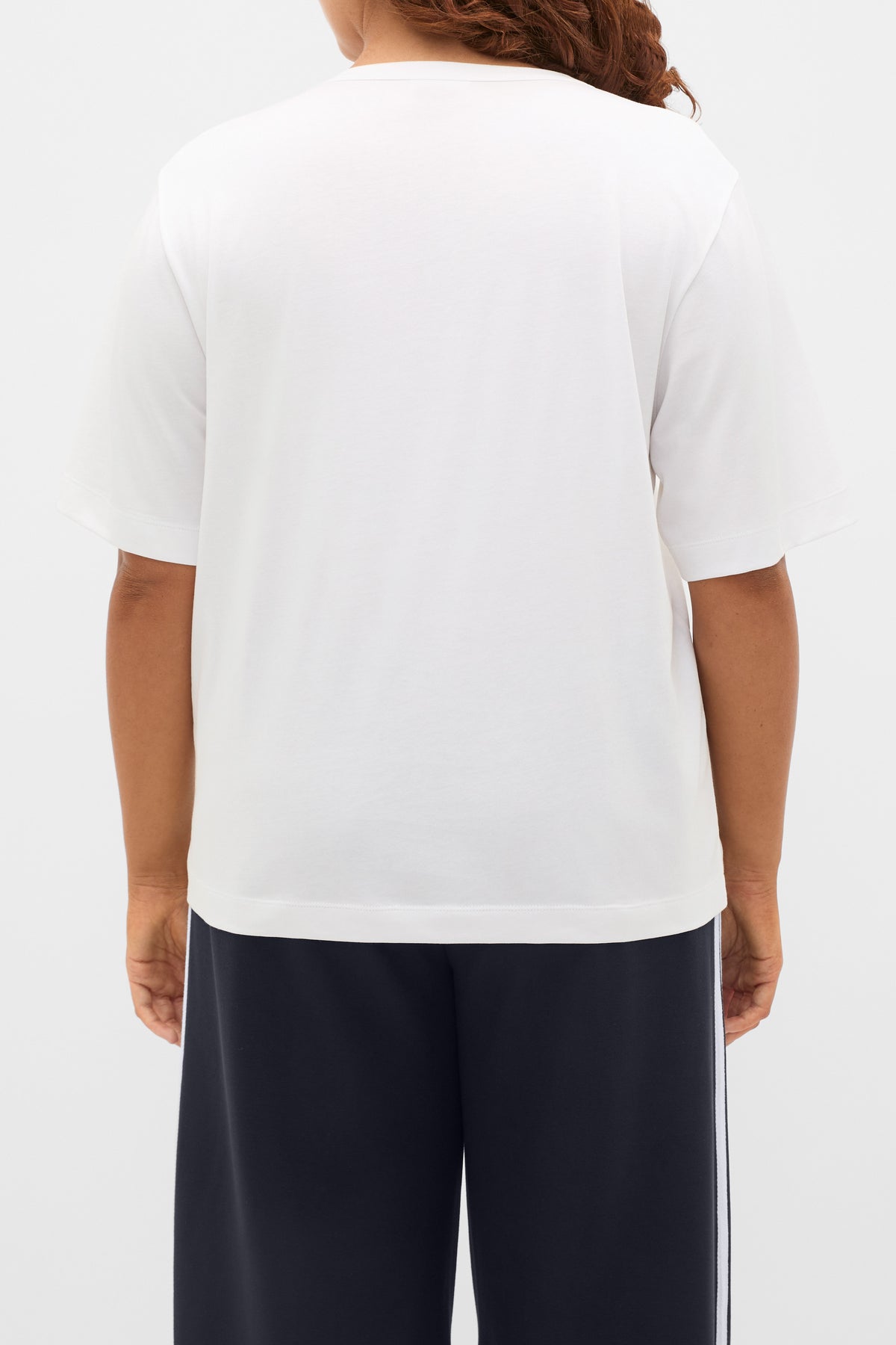 Cotton V Neck Relaxed Tee