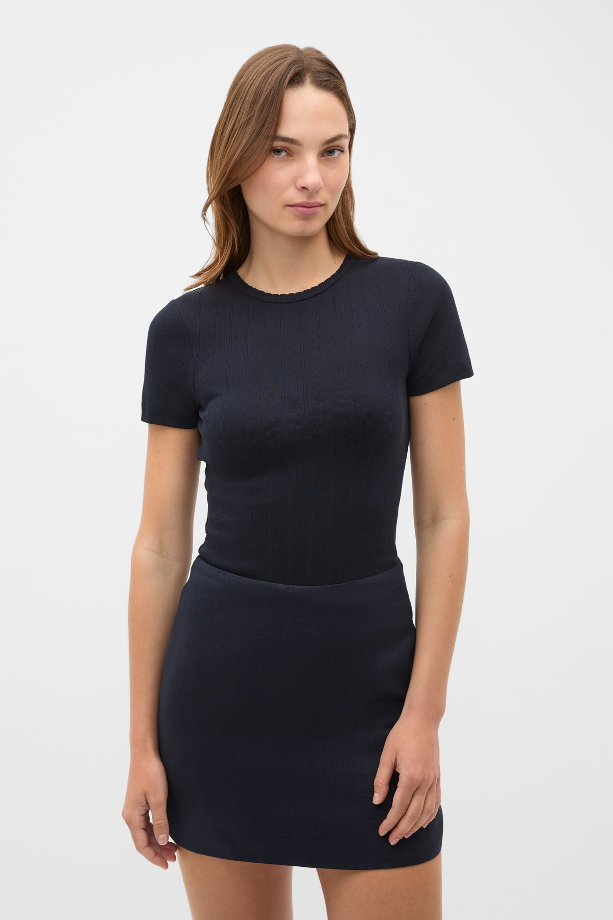 Pointelle Neat Tee