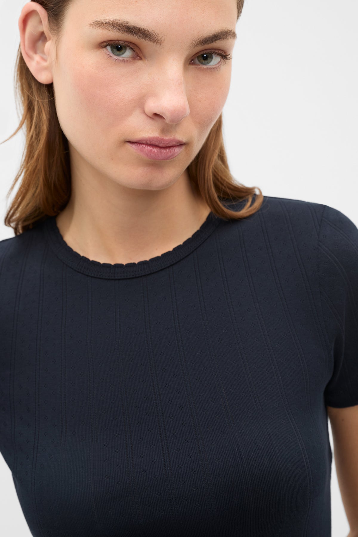 Pointelle Neat Tee